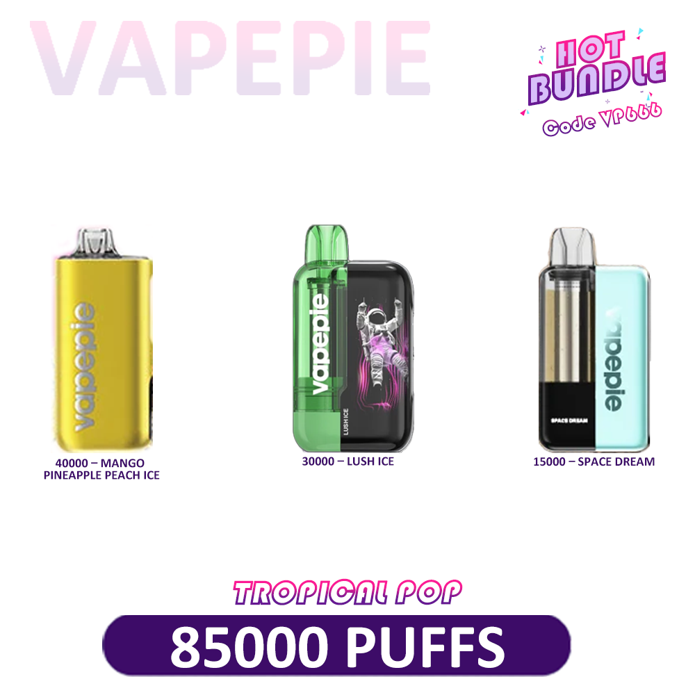 🔥VAPEPIE 3-Device Flavor Flight – Mixed Puff Levels