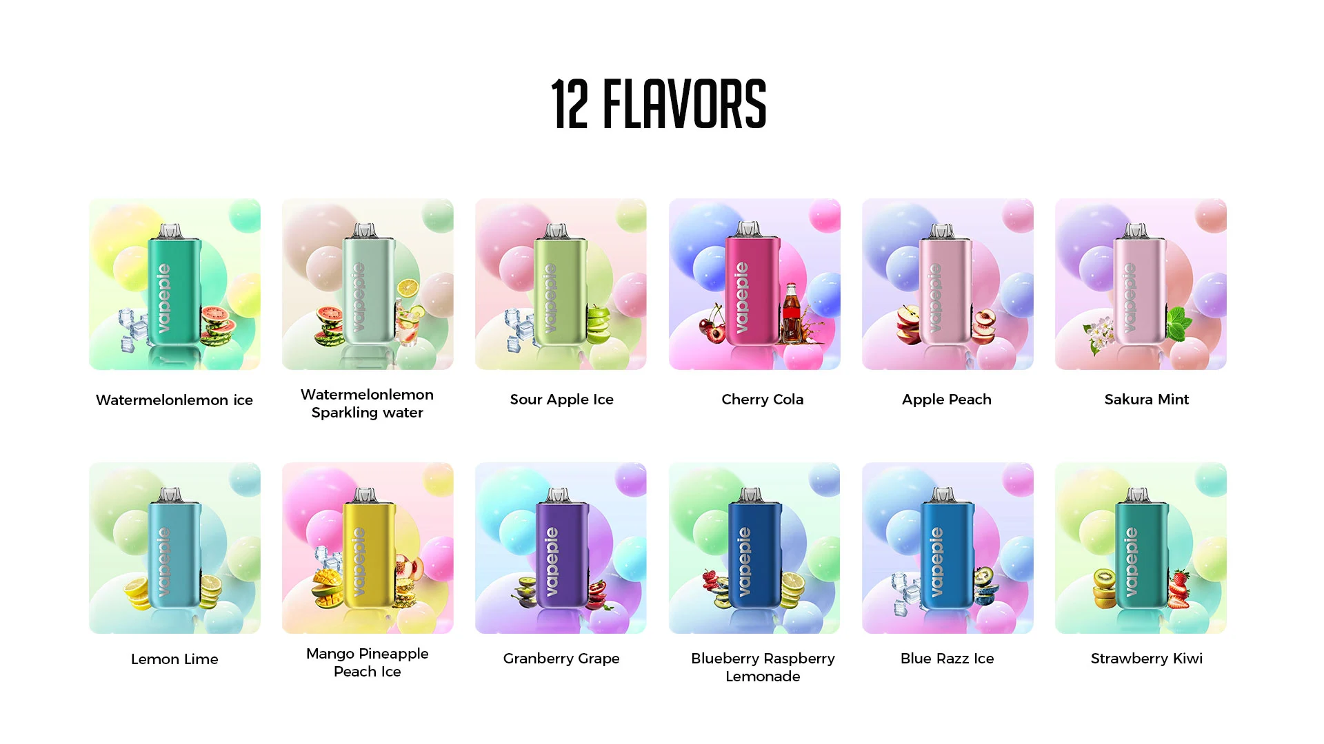 5 Vapepie Devices + 2 Bonus Vape