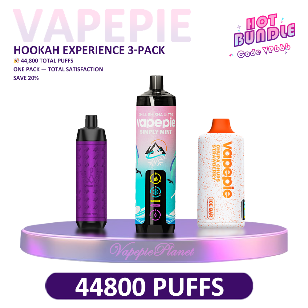 🎉 Hookah Experience 3-Pack | 44,800 Total Puffs