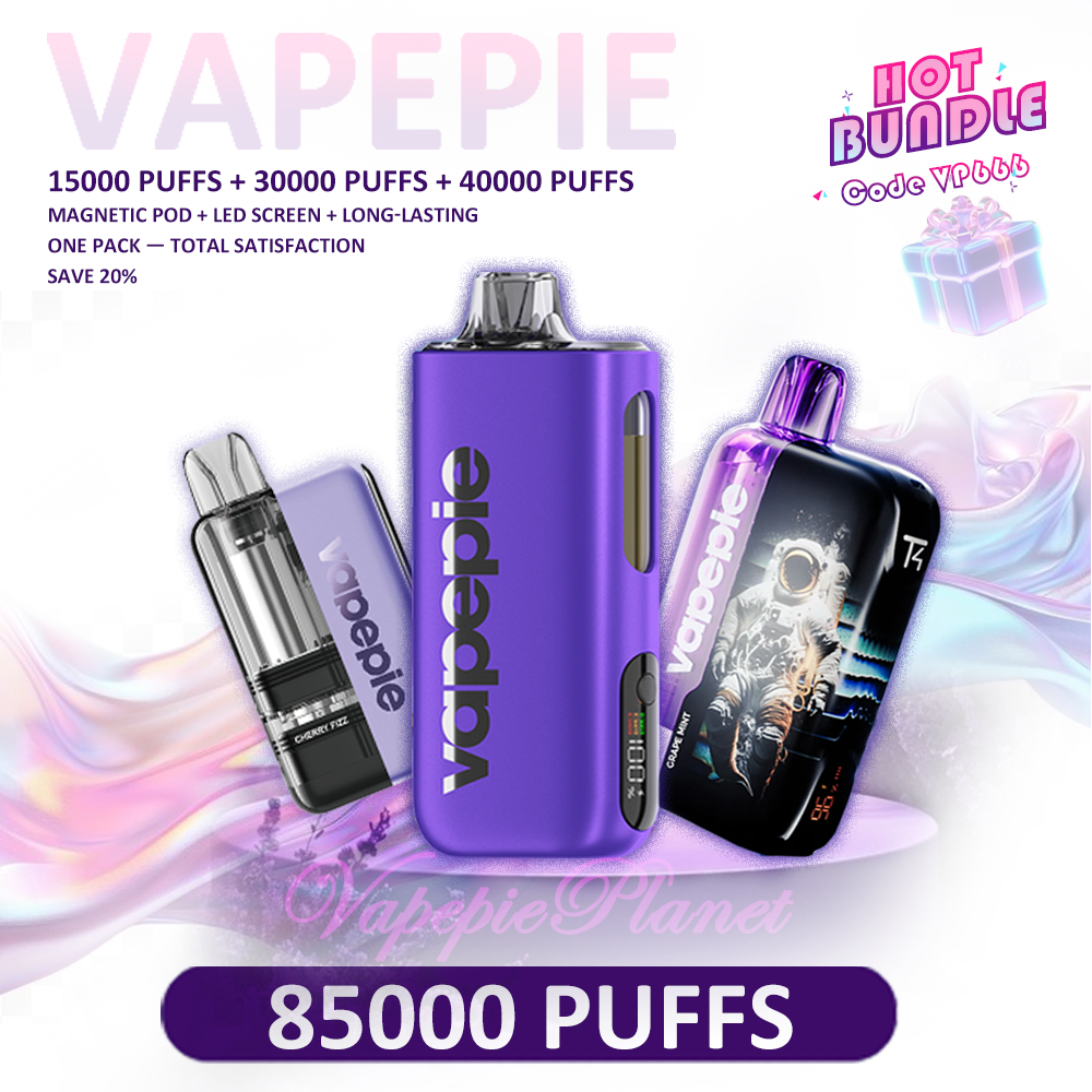 🔥VAPEPIE 3-Device Flavor Flight – Mixed Puff Levels