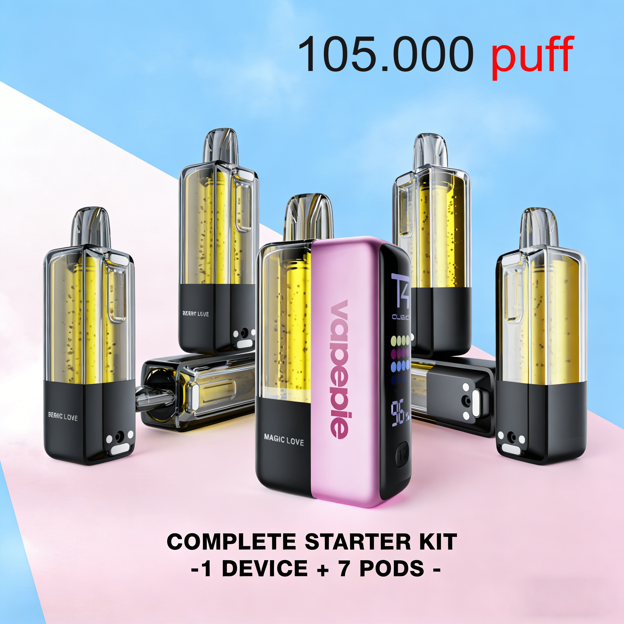 【7Pods+1Charging case】EU Vapepie UltraXx TK version / 15,000 puff