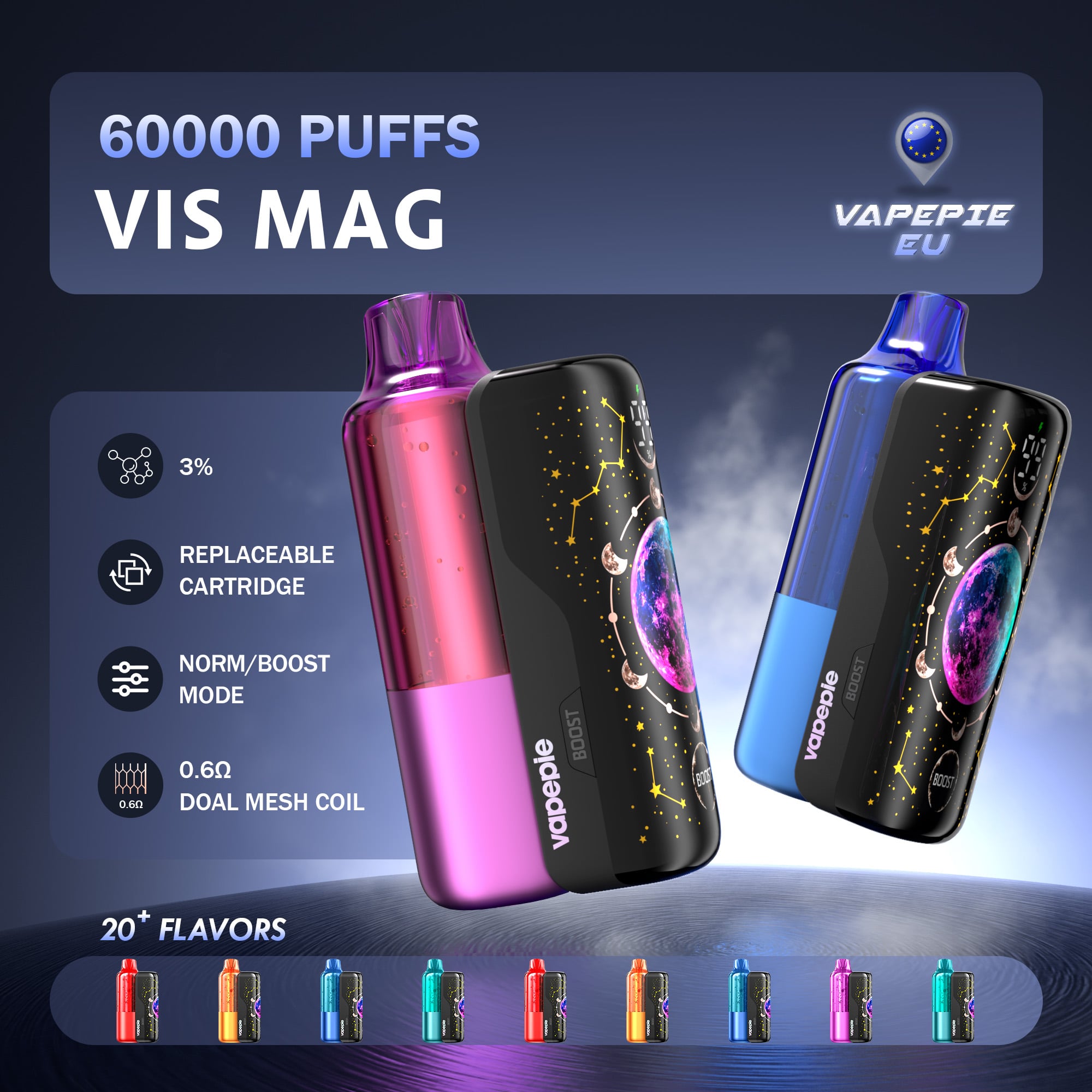 🏷️ Vapepie 60000 VIS MAG 60000 Züge Ersatz-Pod