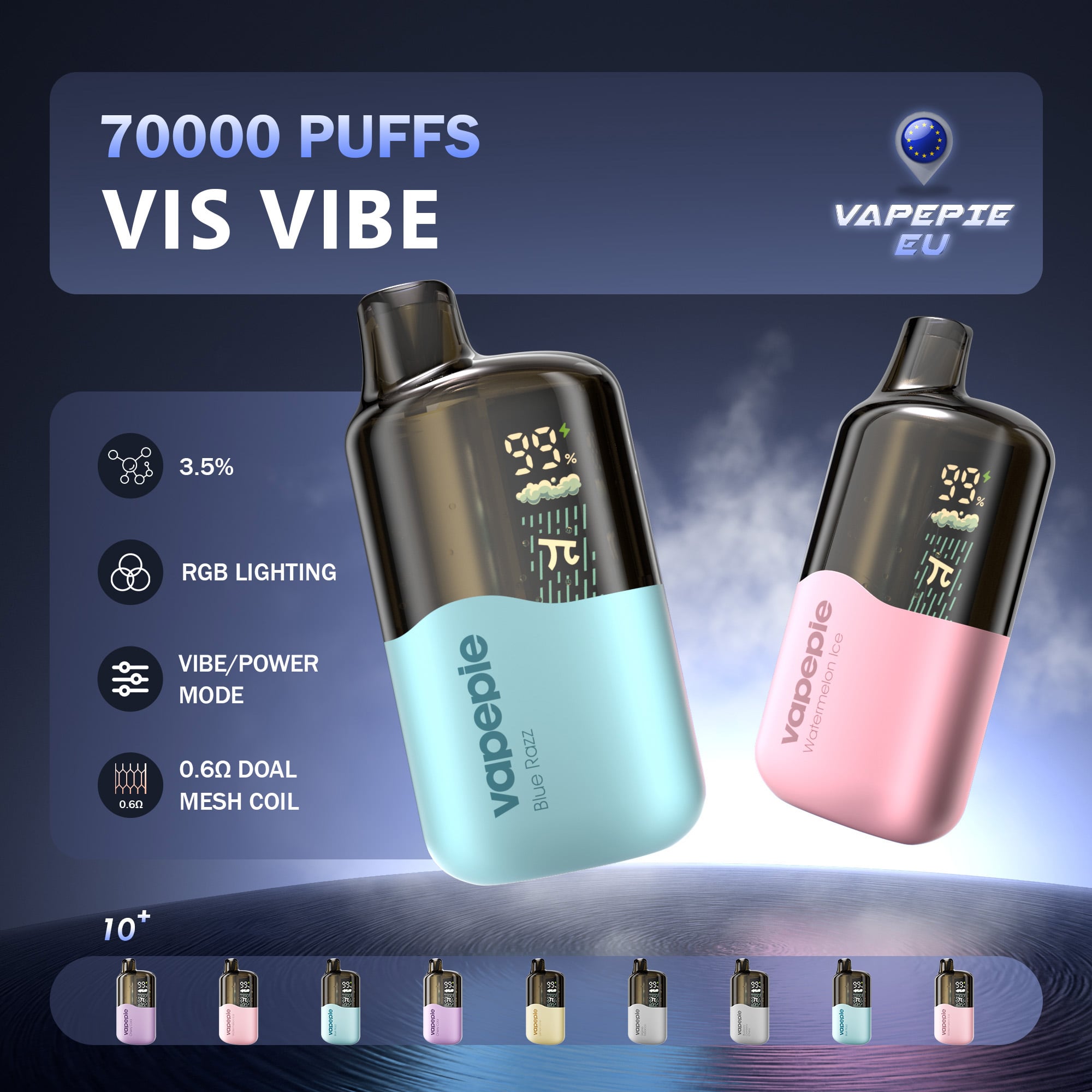 🏷️ Vapepie 70000 Vis Vibe 70000 Züge