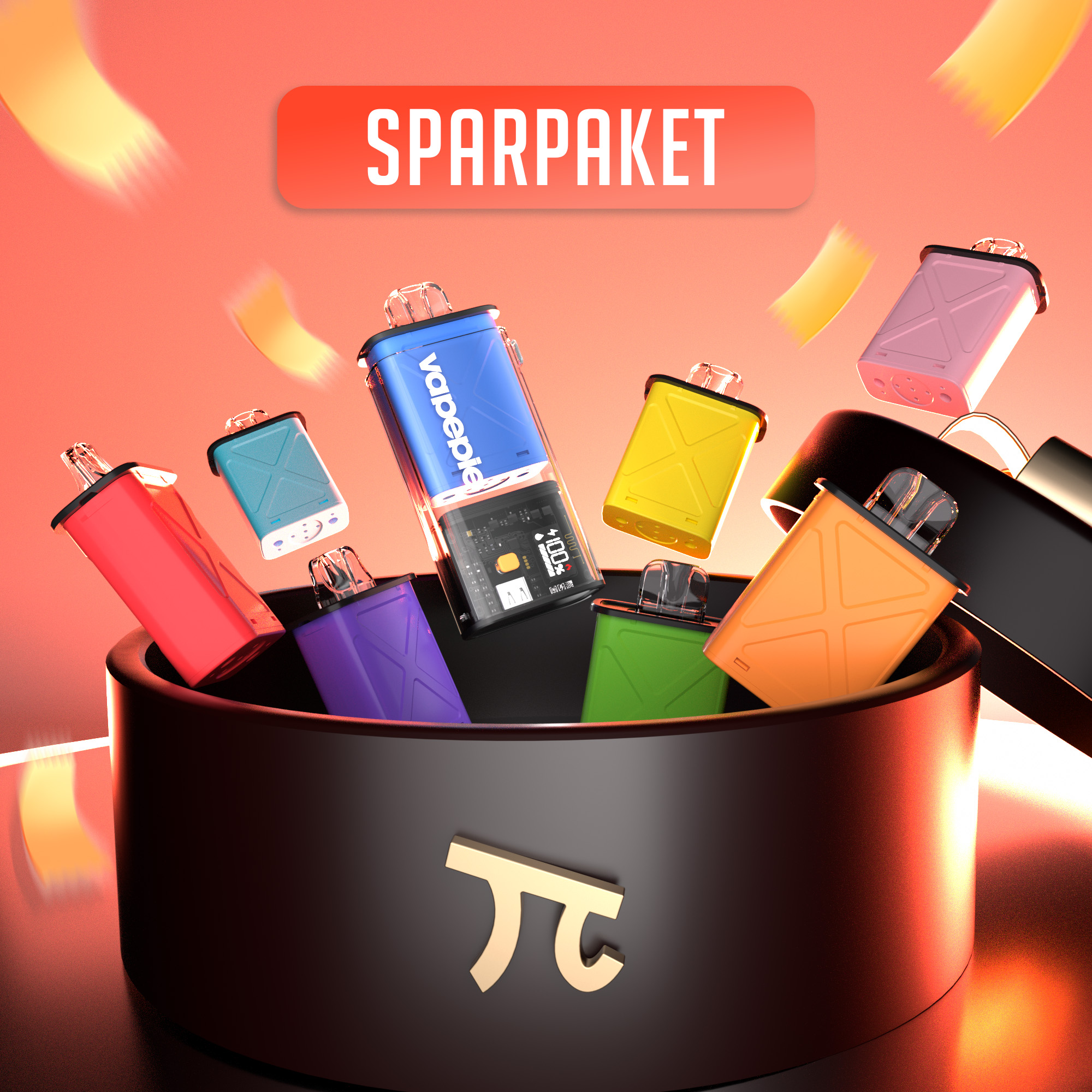 【8 Pods + 1 Ladetasche】Vapepie FlexSwitch DE 10.000 Züge