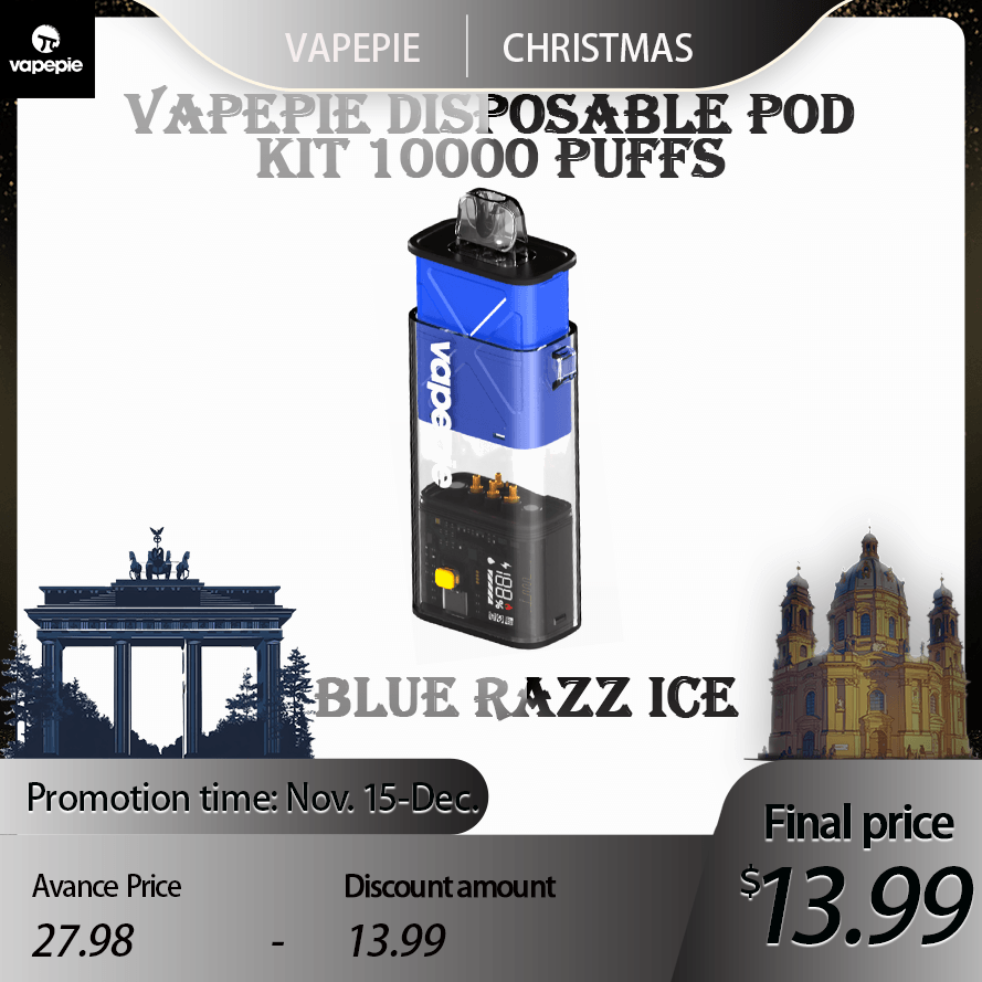 Vapepie Disposable Pod 10000 PUFFS Blue Razz Ice