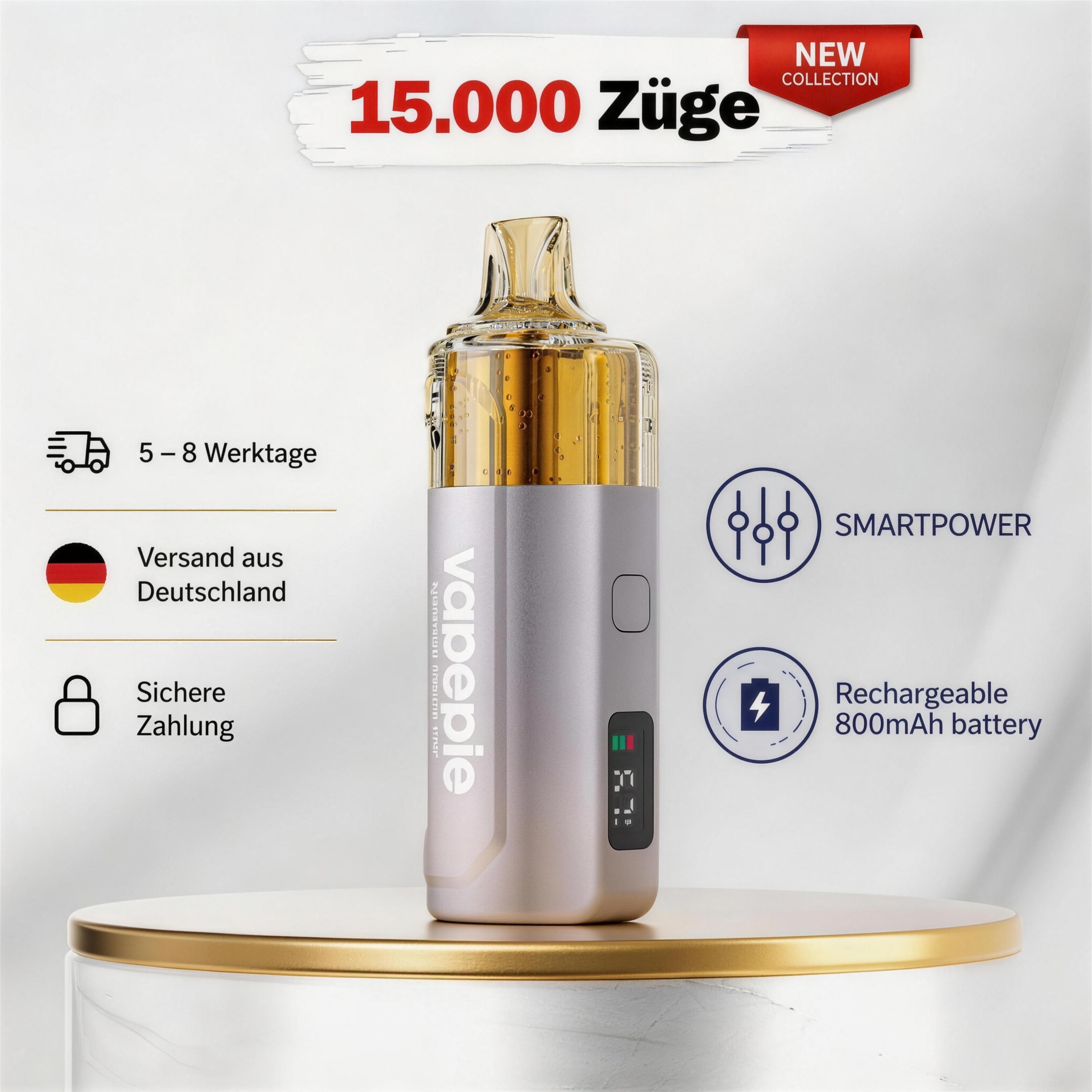 Vapepie Crystal Pop 15.000 Züge