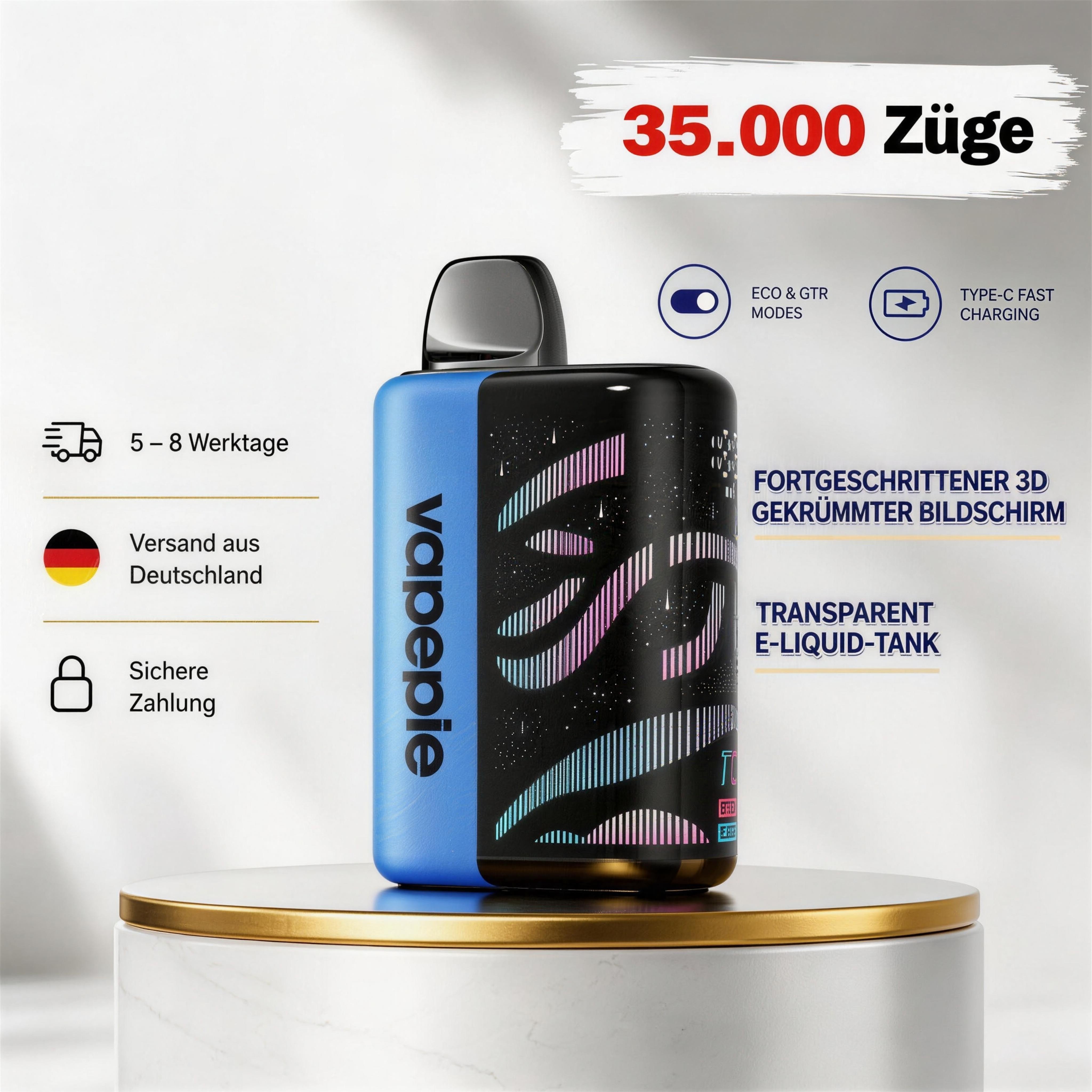 Vapepie Galactic Gleam 35.000 Züge