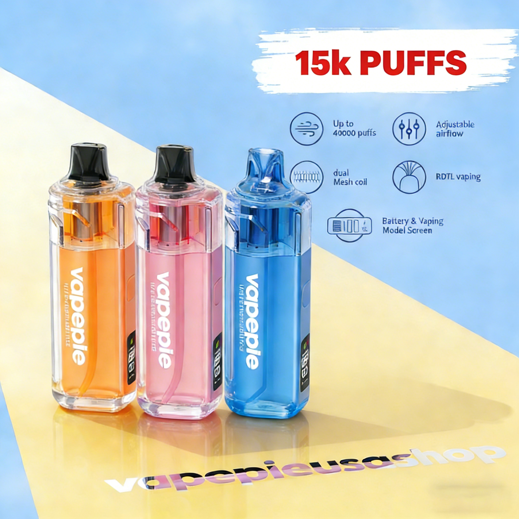 EU Vapepie Crystal Pop 15000 Puff Disposable Vape