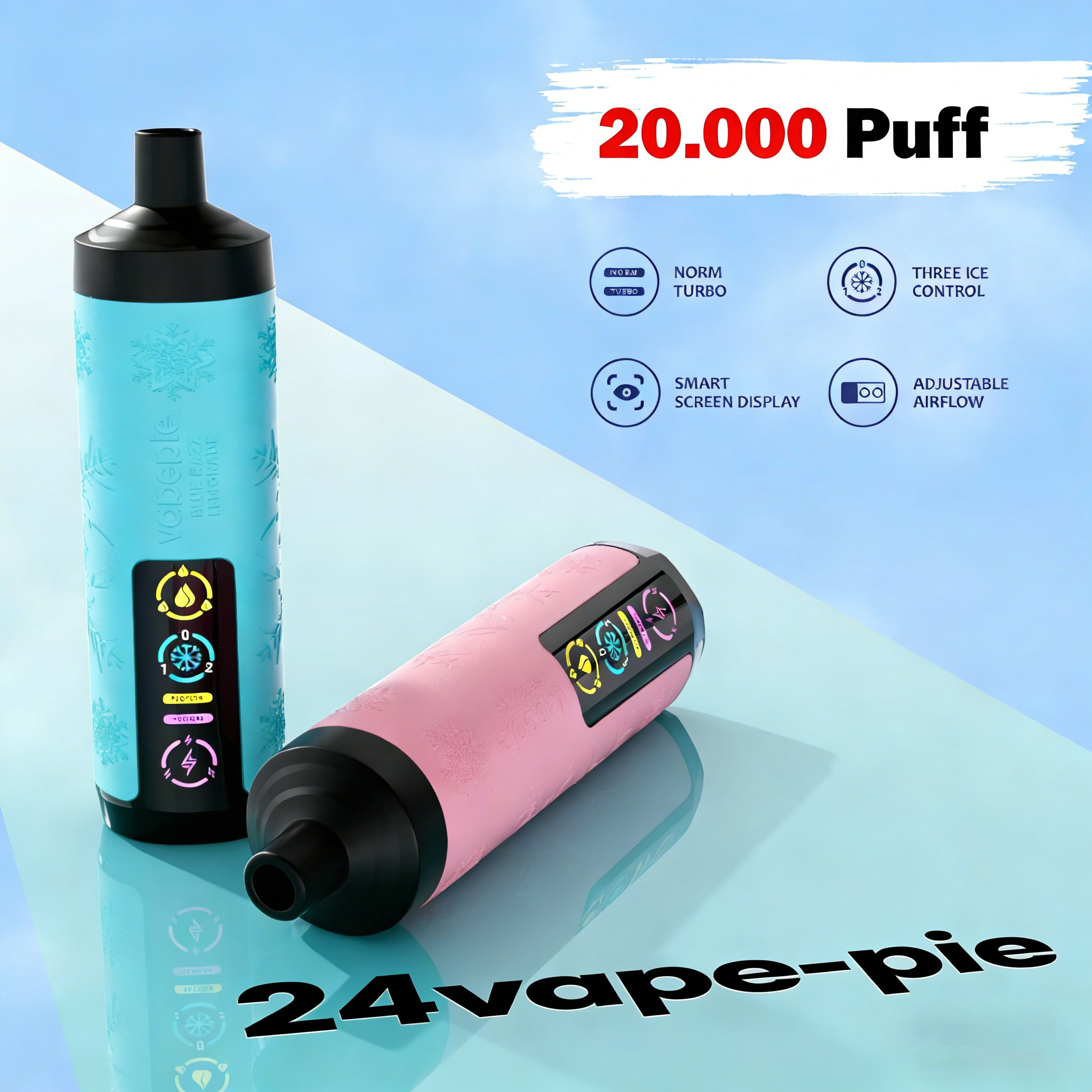 us Vapepie AirRush 20000 Puff Vape · Ice Blast Menthol Disposable Vape with Ice Control