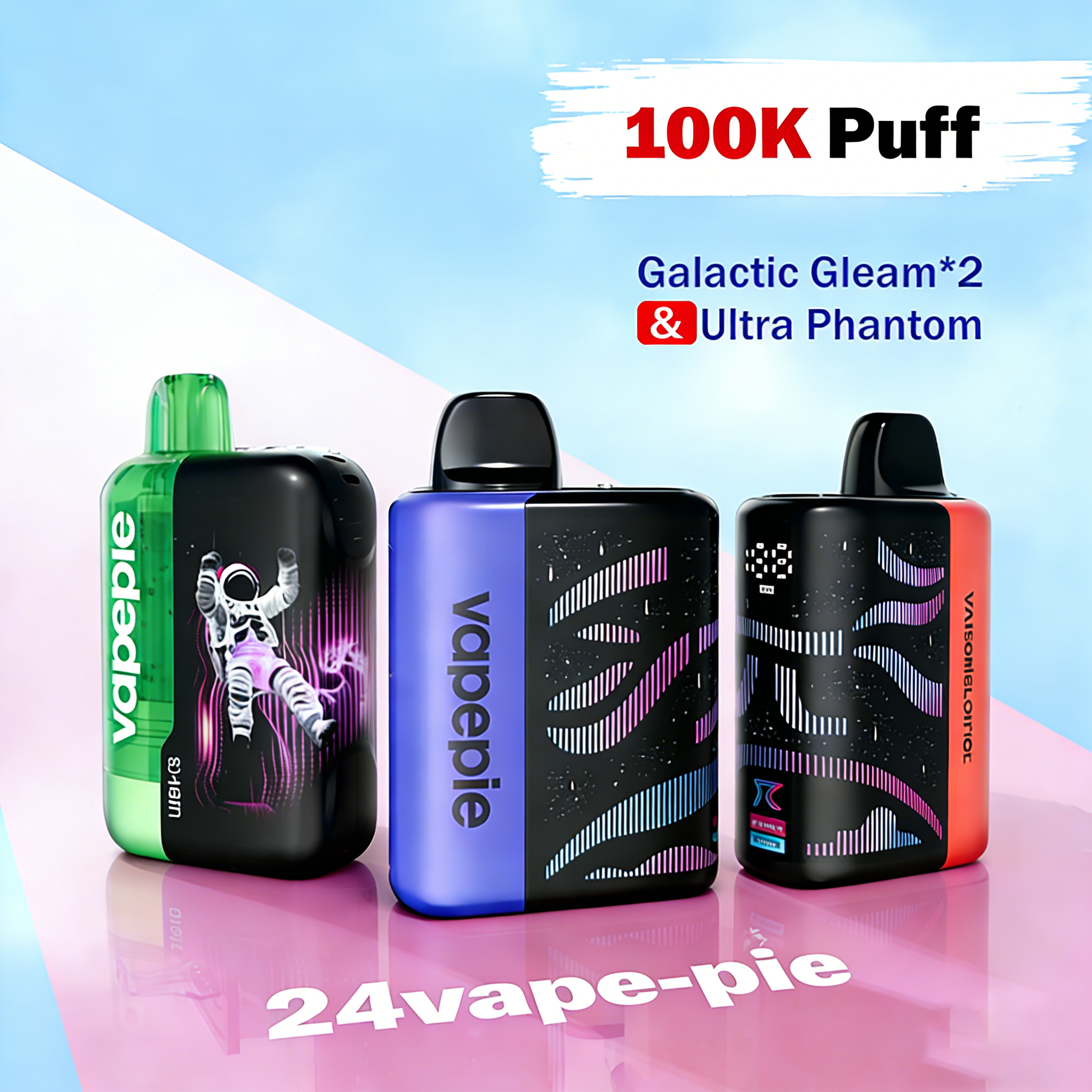 us Vapepie Galactic Duo Plus 100k Puff（Galactic Gleam*2 & Ultra Phantom*1） Disposable Vape