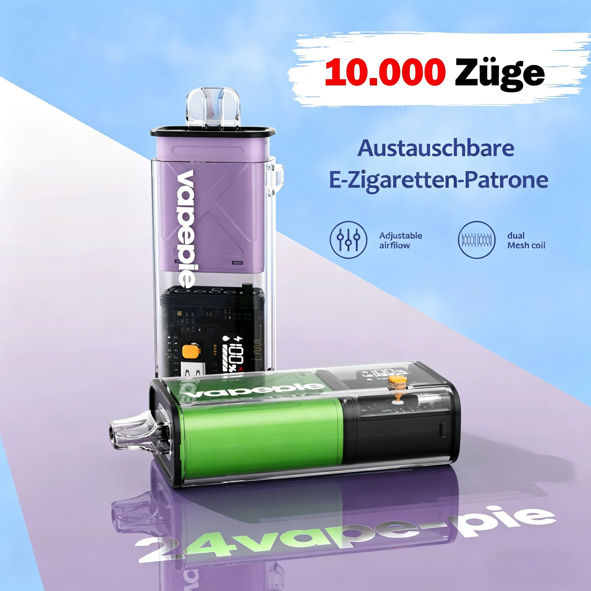 Vapepie FlexSwitch 10.000 Züge Nachfüllbares Pod-Vape · Austauschbares Pod-System mit mehreren Optionen