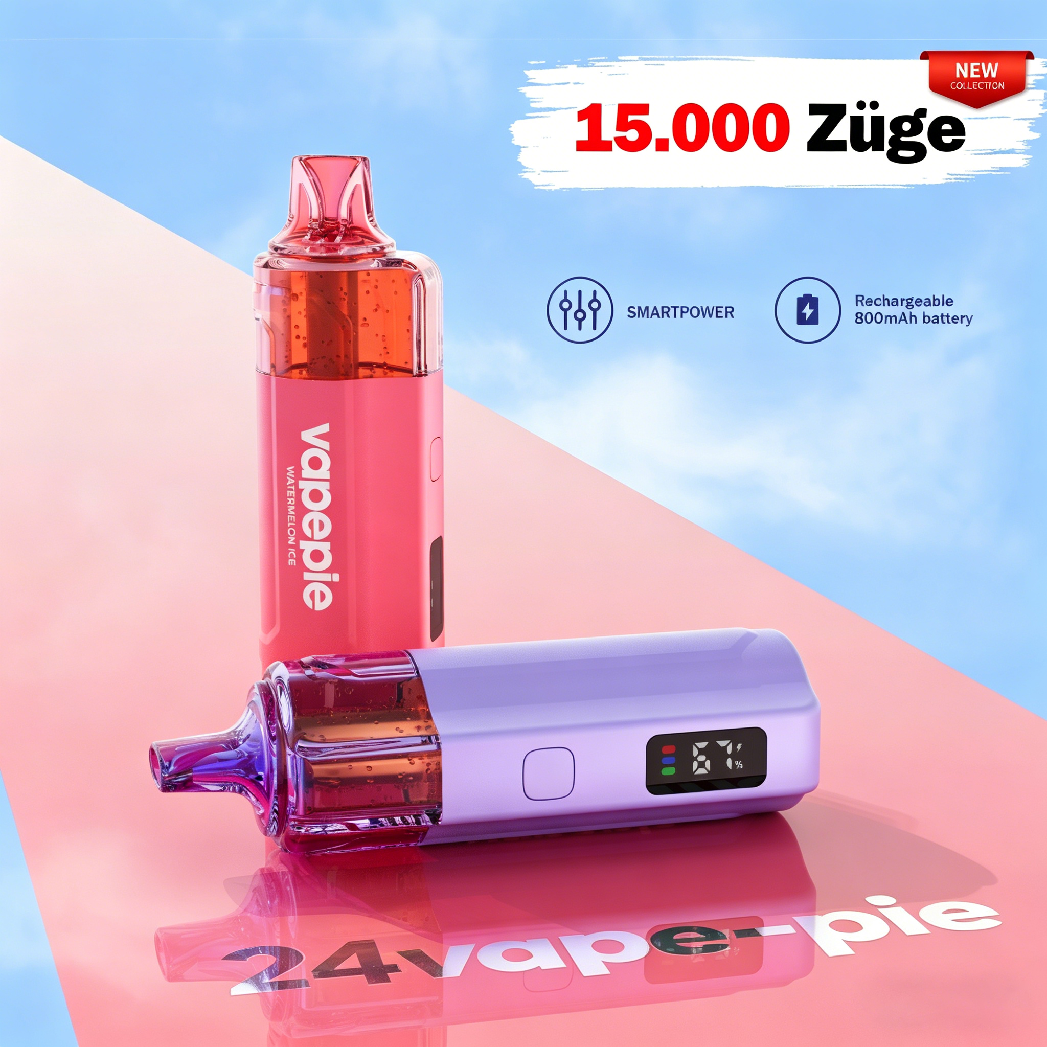 Vapepie Crystal Pop 15.000 Züge Einweg-Vape