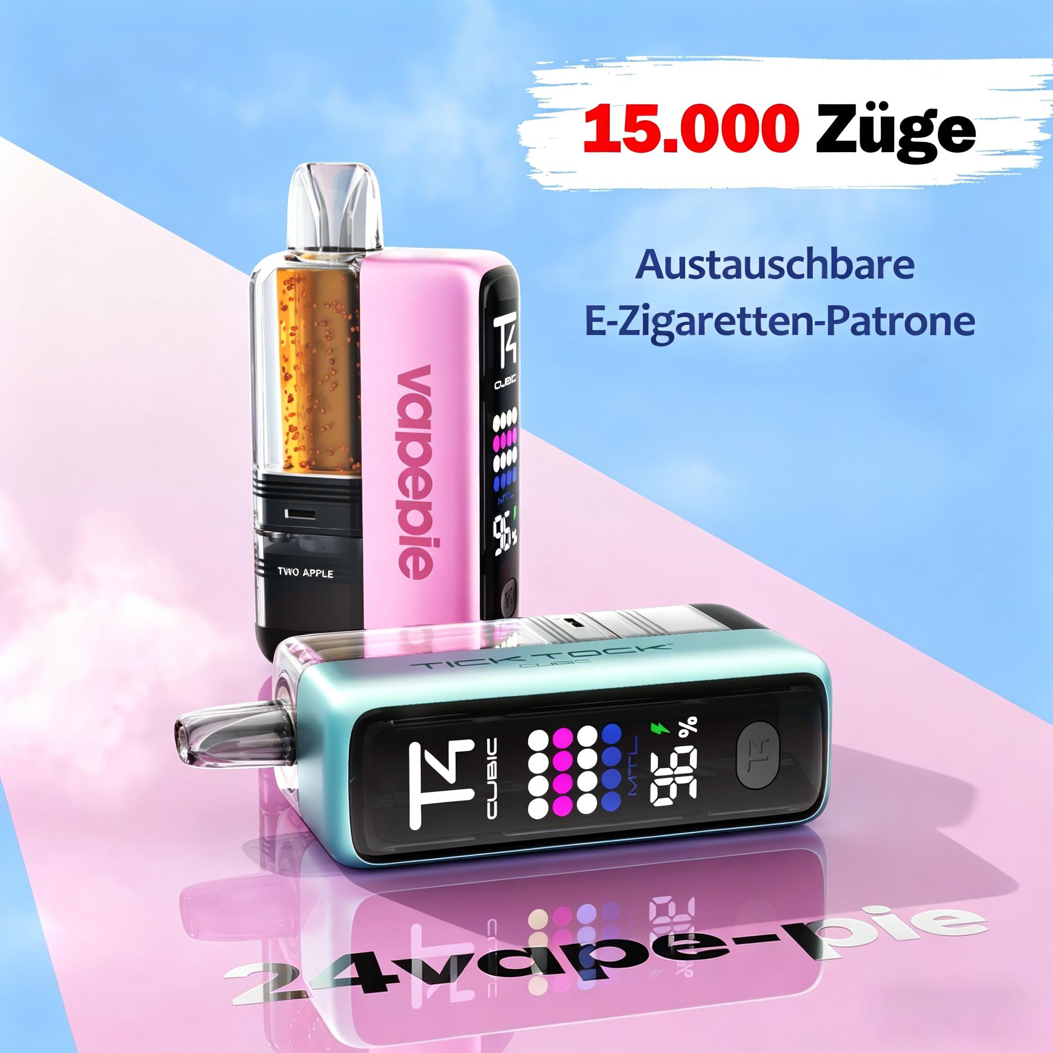 Vapepie Ultra X x TK Edition 15.000 Züge Einweg-Vape · Nachfüllbares Pod