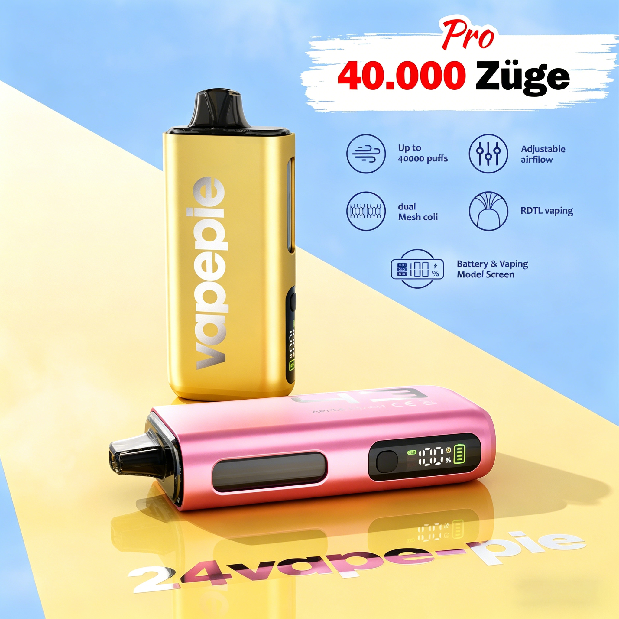 Neue Designs | VAPEPIE PRO 40.000 Züge
