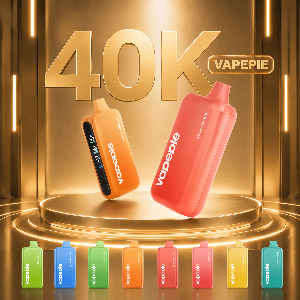 Vapepie Ghost Air Einweg-Vaper mit geringer Dampfentwicklung 40.000 Puffs – Diskreter Vaper fürs Büro