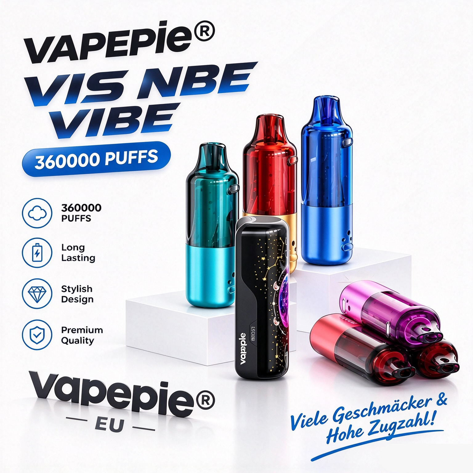 【Pod-Kit Sparpaket】Vapepie 60000 VIS MAG 3-IN-1/6-IN-1