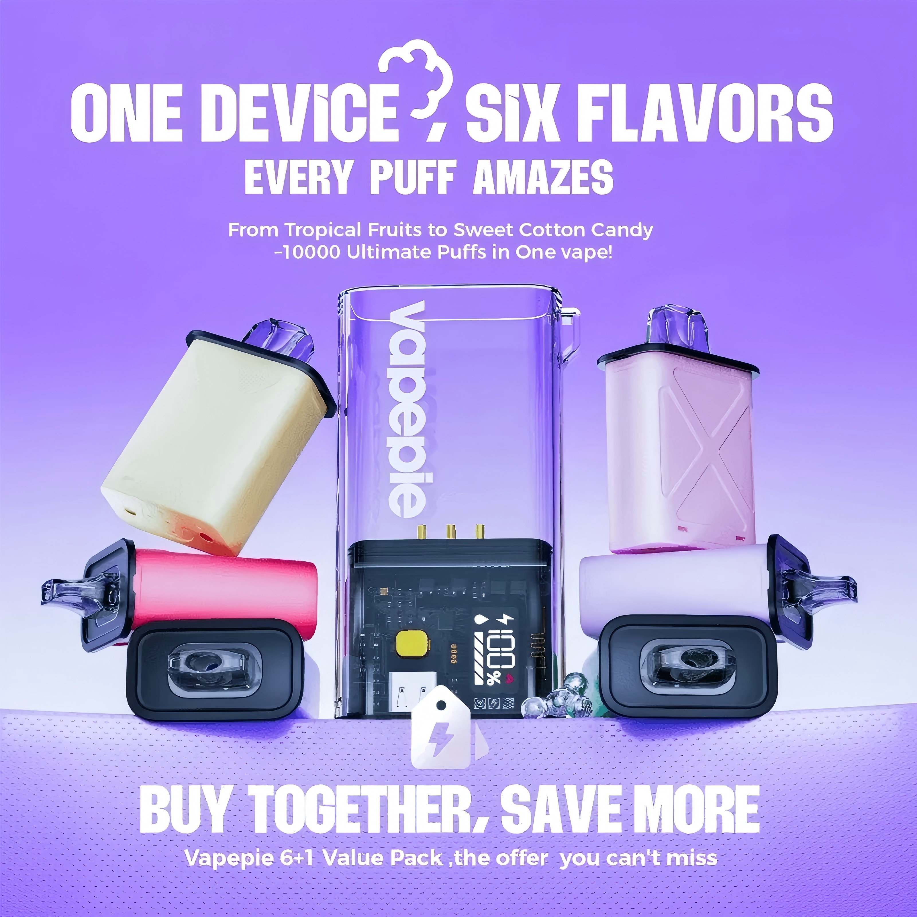 🇺🇸Vapepie FlexSwitch 10000 Puff Refillable Pod