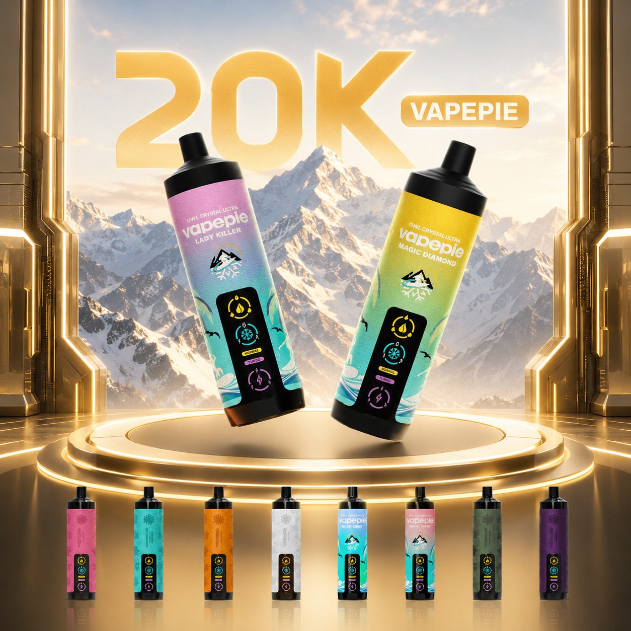 Vapepie AirRush Eis-Vape 20.000 Puffs – Party-Vape mit großen DTL-Wolken