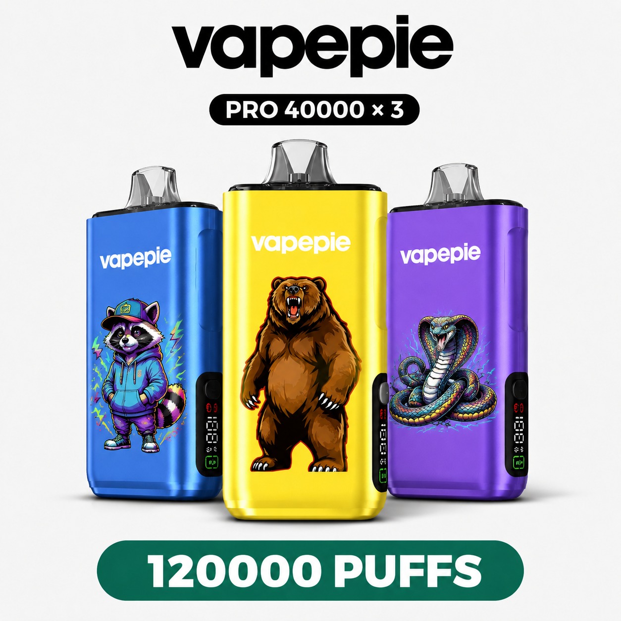 【Sparpaket】Vapepie Ultimate Pack 120.000 Puffs -  Pro Upgrade✖3  Einweg-Vape