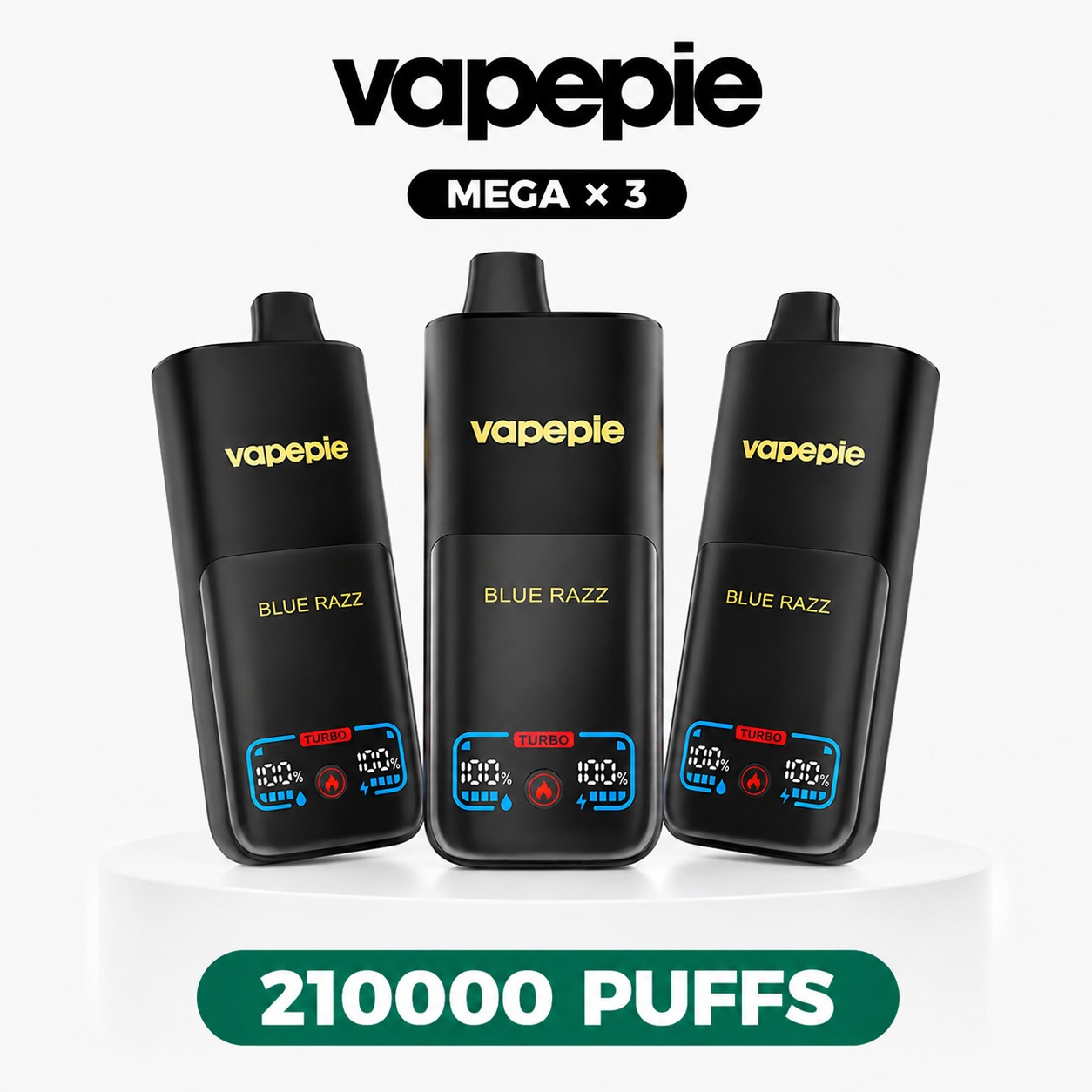 【Sparpaket】NEW Vapepie Ultimate Pack 210.000 Puffs - MEGA ✖3  Einweg-Vape