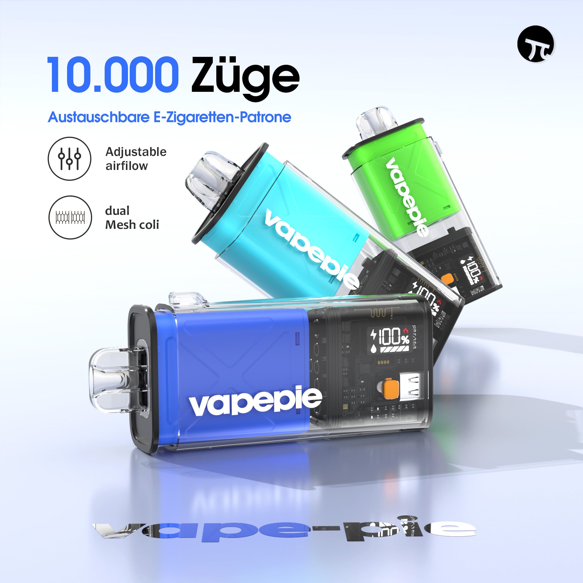 Vapepie FlexSwitch 10.000 Züge Nachfüllbares Pod-Vape · Austauschbares Pod-System mit mehreren Optionen