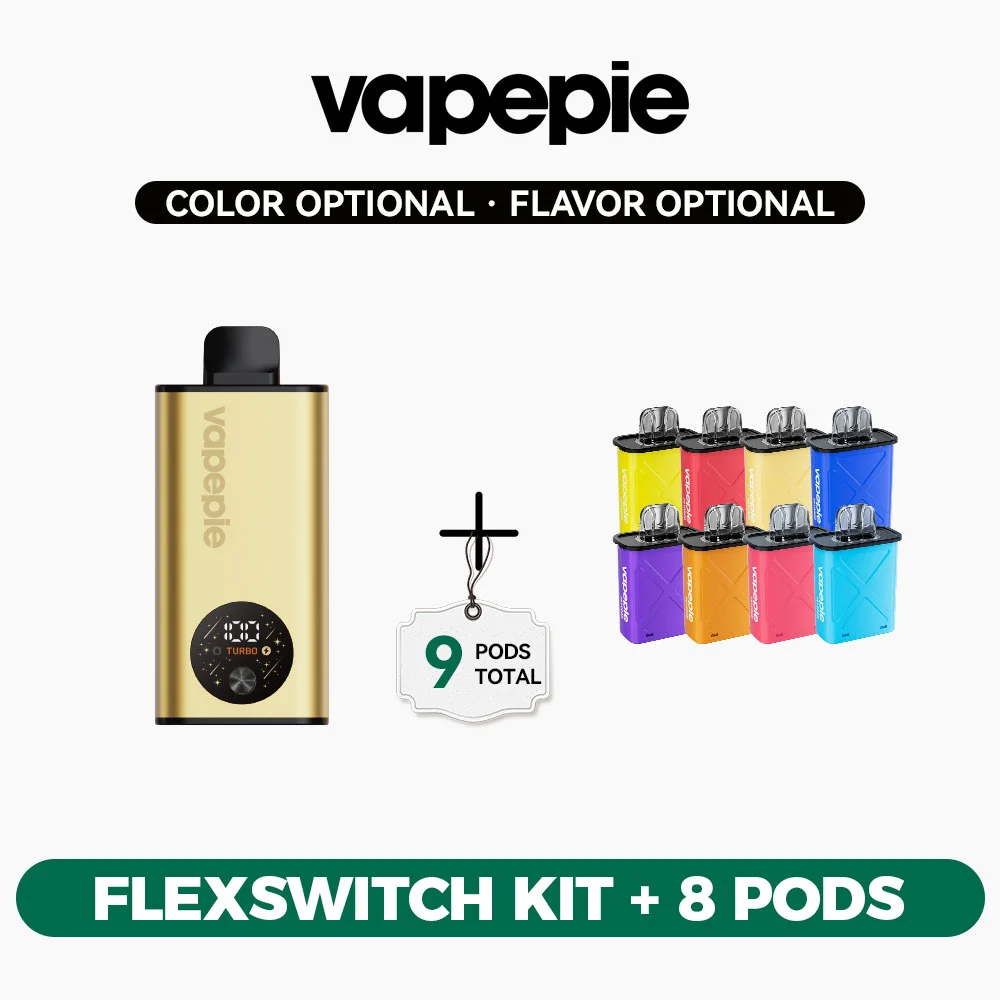 [MEL】 Vapepie FlexSwitch 10K KitBundle | 1 Device + 8 Pods -Save 10%