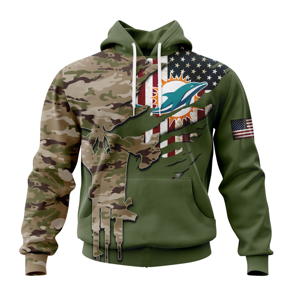MIAMI DOLPHINS 3D HOODIE VETERANS DAY