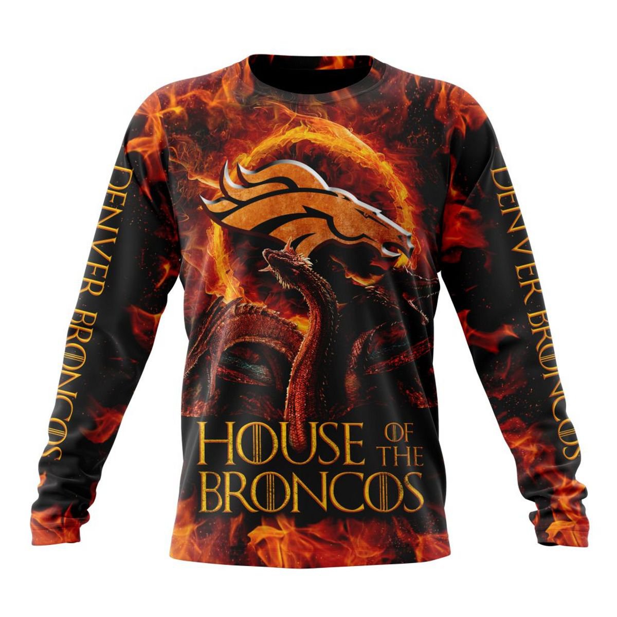 DENVER BRONCOS GAME OF THRONES – HOUSE OF THE BRONCOS 3D HOODIE