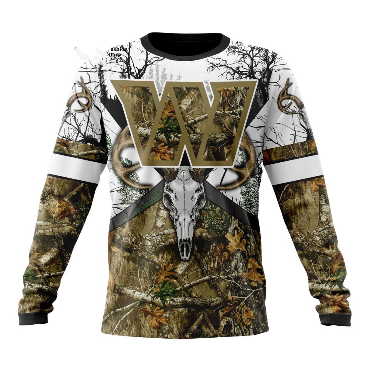 WASHINGTON DEER SKULL AND FOREST 3D HOODIE