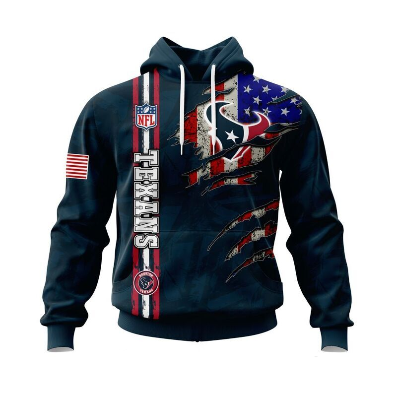 HOUSTON TEXANS 3D HOODIE SKULL0802