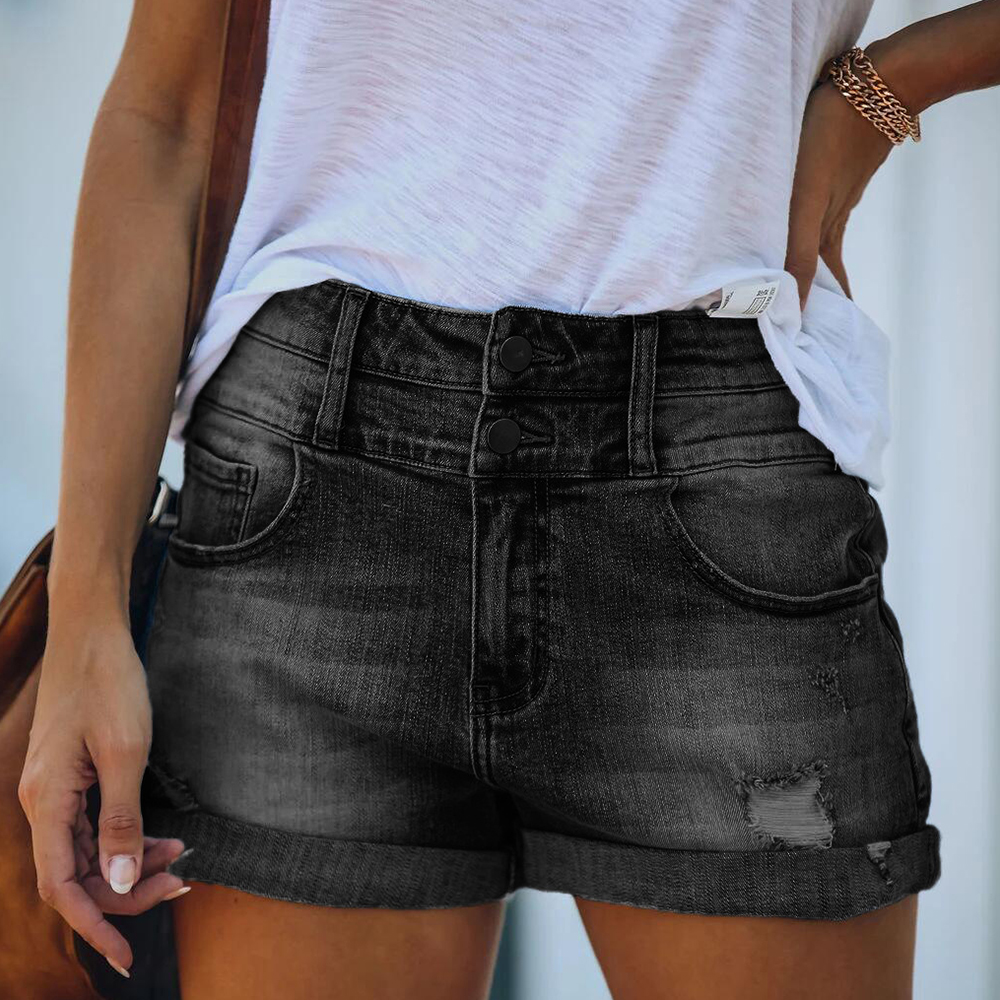 Castillotigo™ Shorts de mujer de dos botones de verano