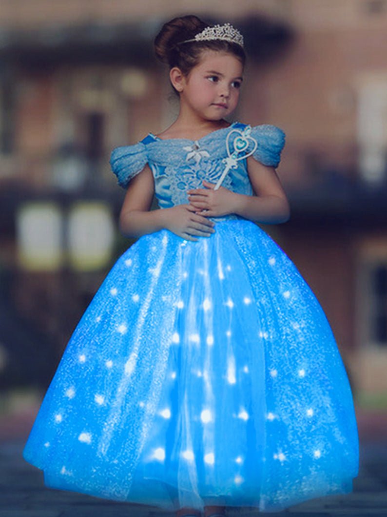 Blue Party Princess Light up Dress up Costume - Outdoor Discount Store