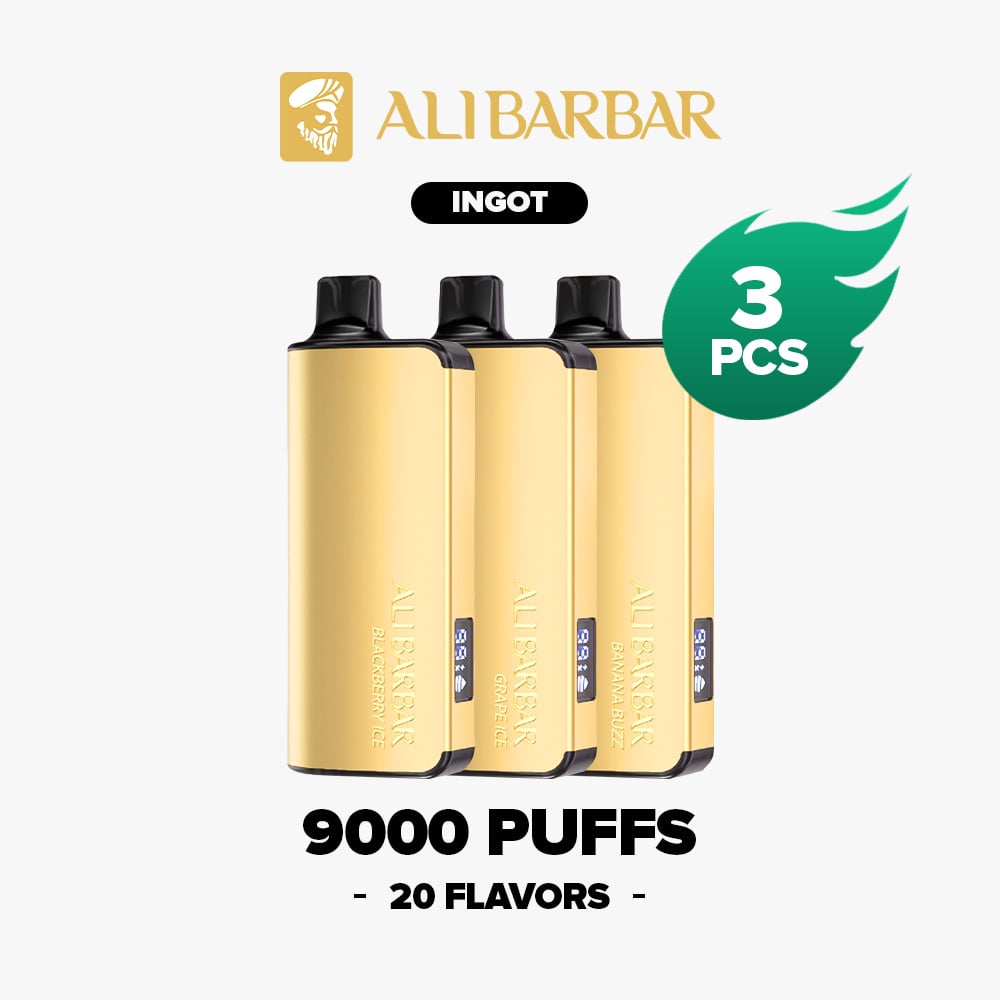 🎇Super Value for 3PCS -ALIBARBAR INGOT 9000 PUFFS【Exclusive Australian Warehouse Deals】