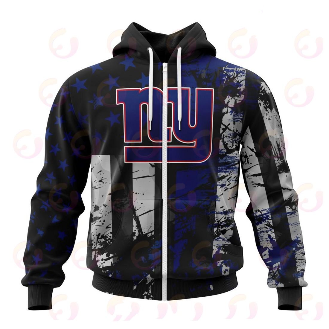 NEW YORK GIANTS 3D HOODIE JERSEY FOR AMERICA