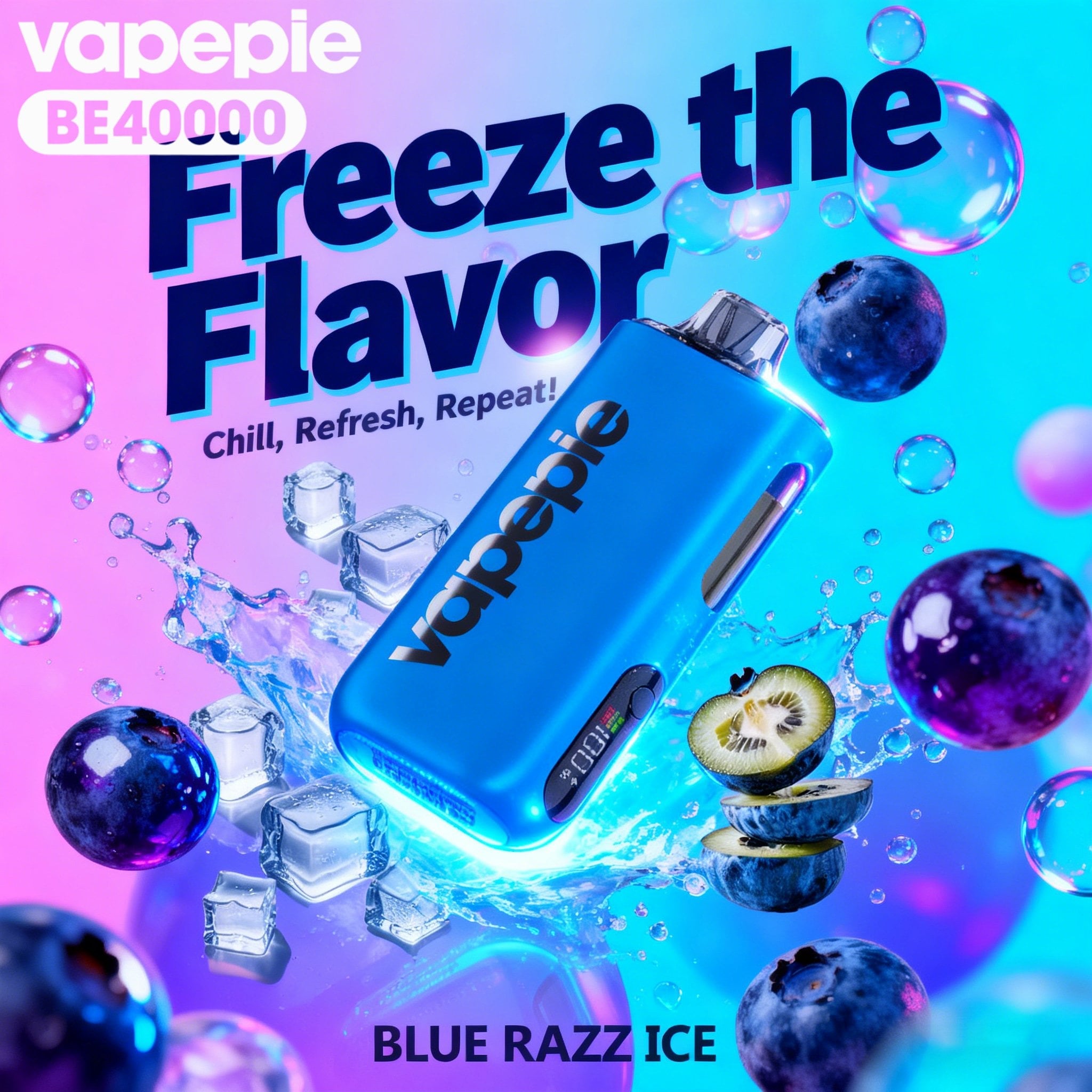 Vapepie Max 40000 – Blue Razz Ice