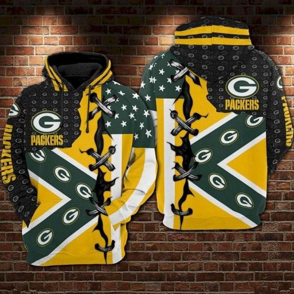 GREEN BAY PACKERS 3D HOODIE AGBP02