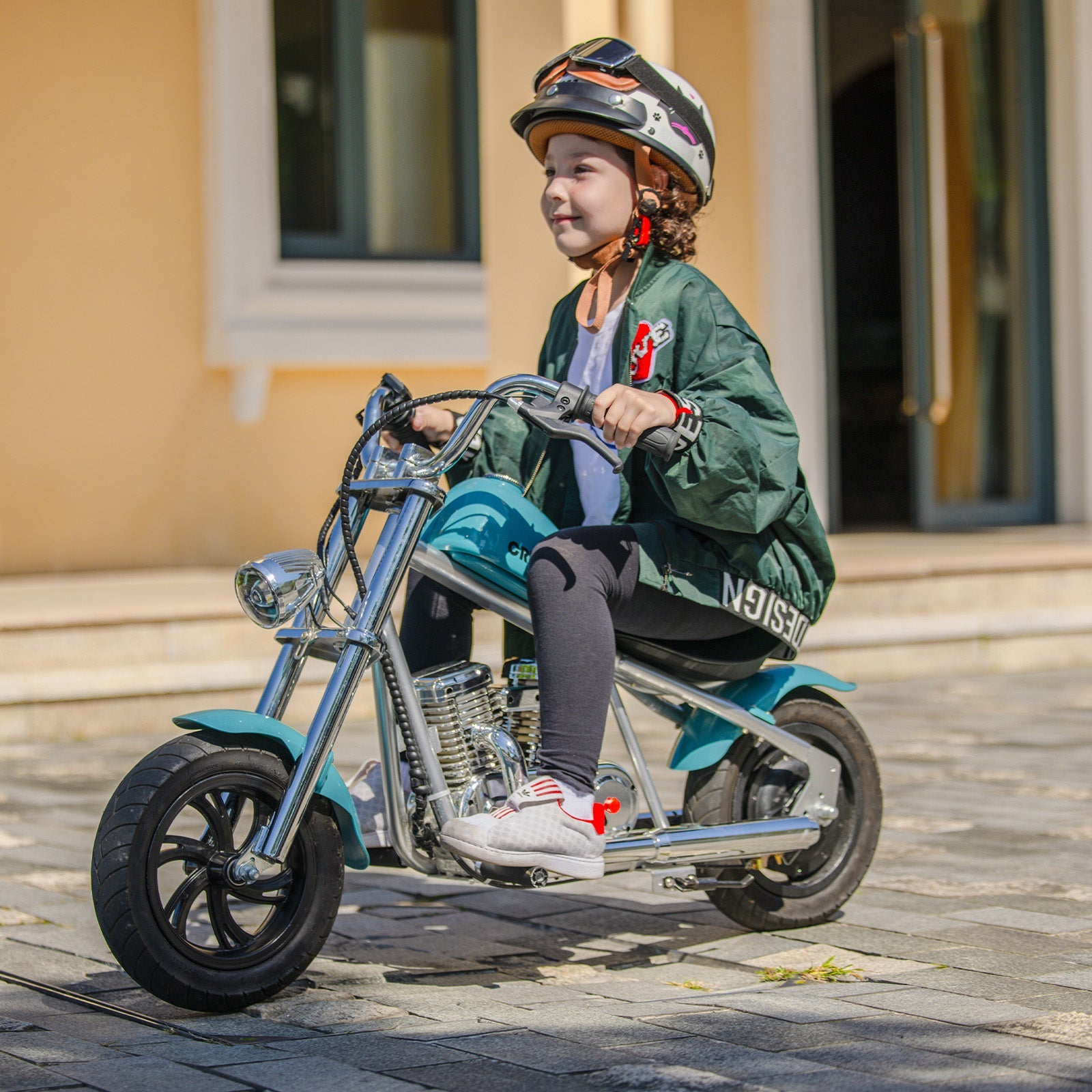 Moto infantil inteligente con luces y altavoces integrados