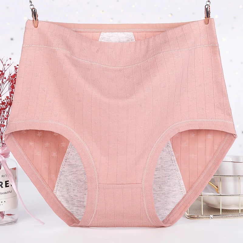 🔥High waist plus size cotton antibacterial and leak-proof physiological underwear