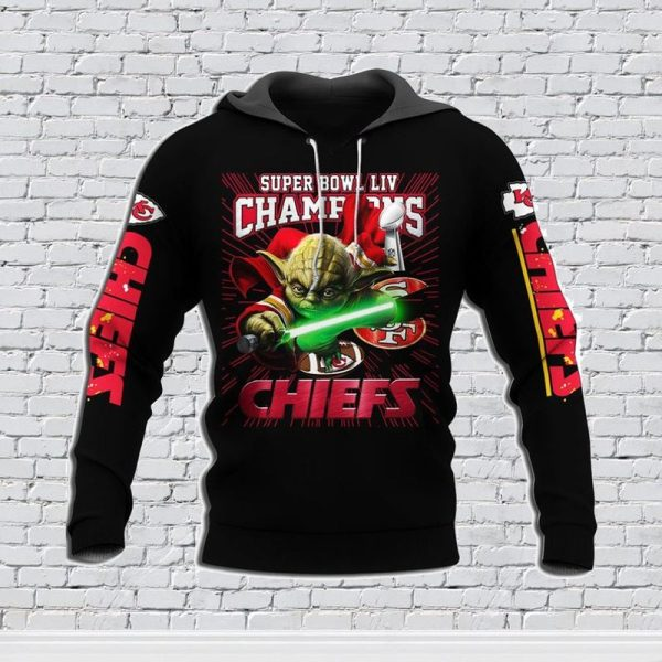 KANSAS CITY CHIEFS 3D HOODIE SKULL 110