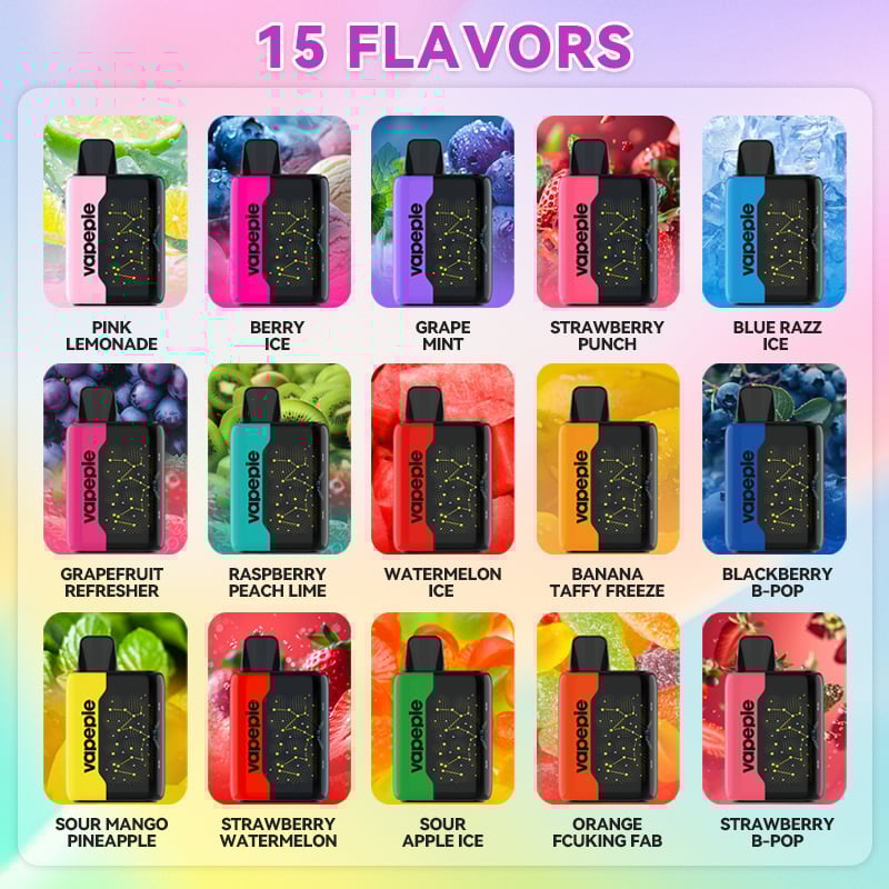🥇NEW FLAVORS ARE ONLINE!✨VAPEPIE 25000 PUFFS - Star Sky Curved Screen