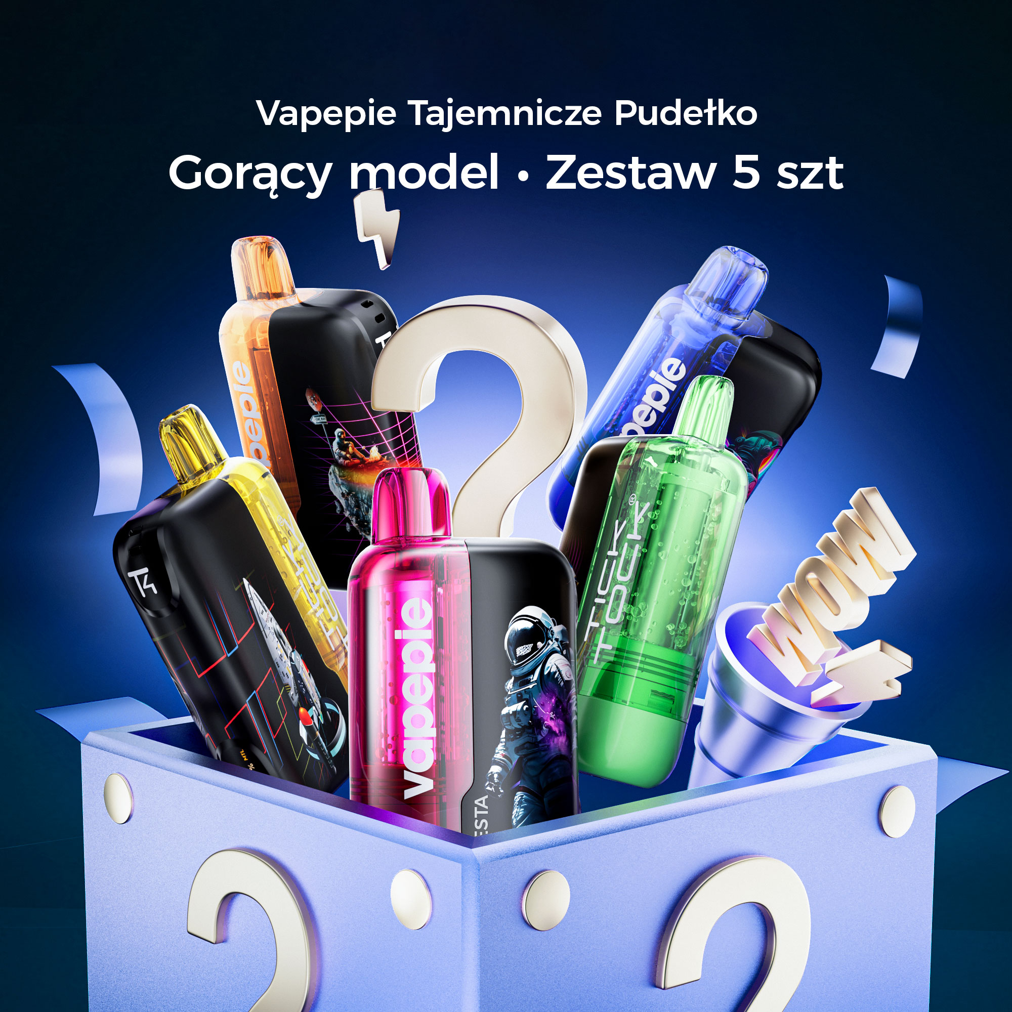 💎 5-częściowy Pudełko Niespodzianka – VAPEPIE x TK Ultra Phantom 30000 PUFFS