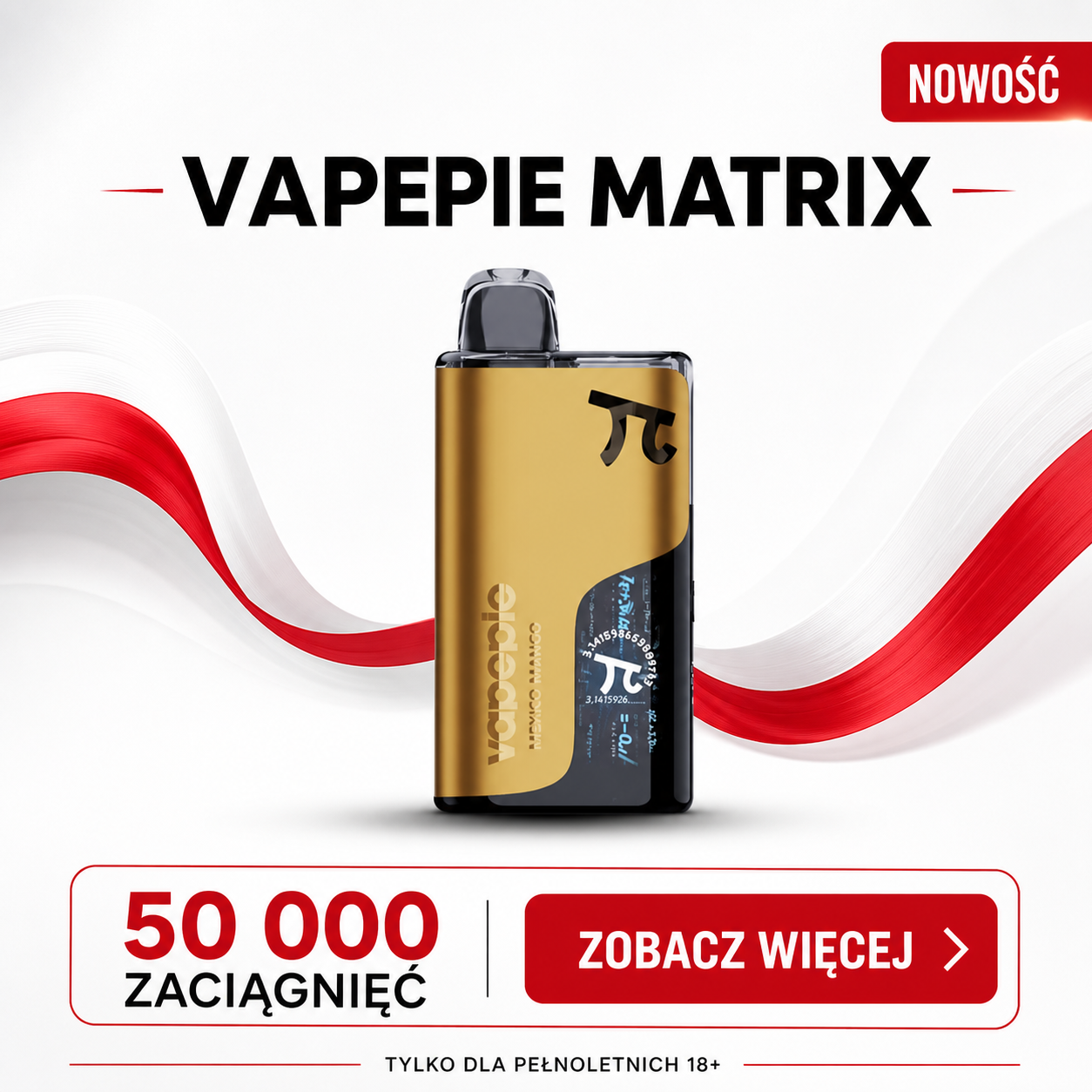 ✨ Pakiet 1–10 szt. ✨ VAPEPIE 50000 zaciągnięć – 10 smaków