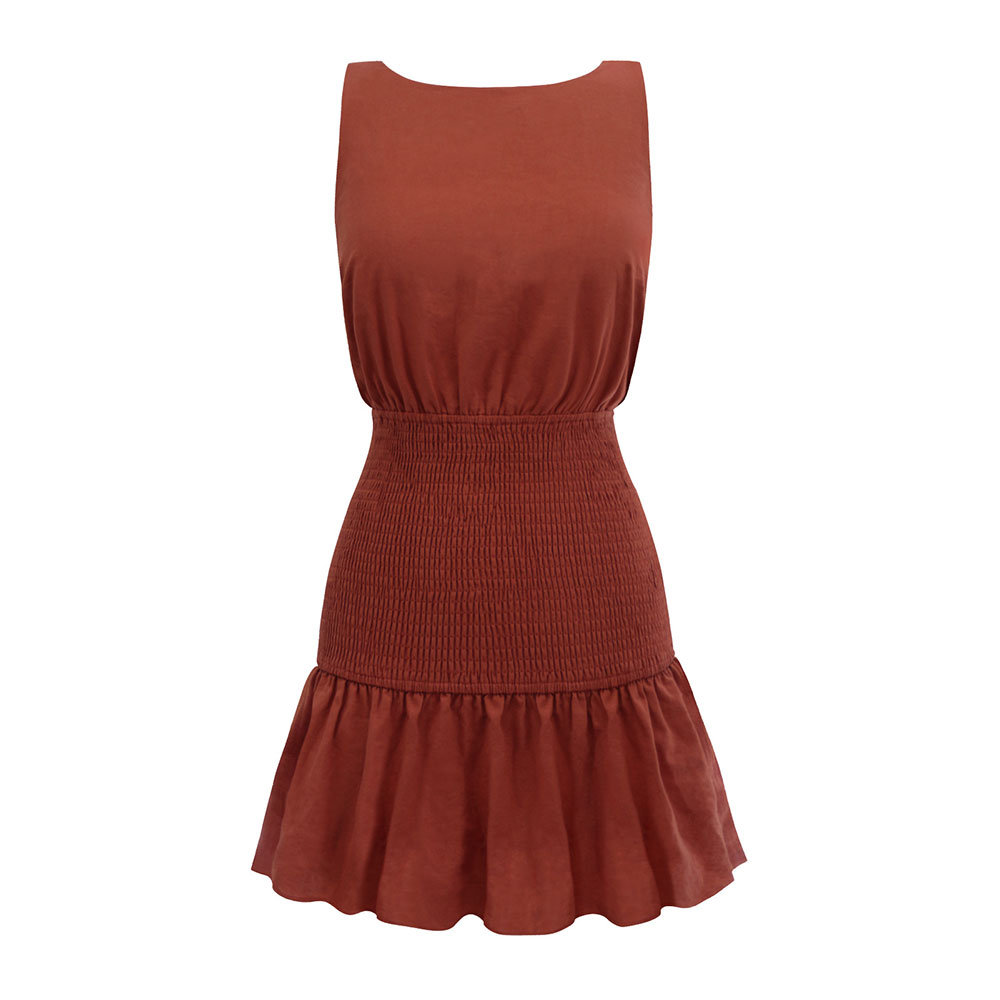 Castillotigo™ Vestido con espalda abierta y volantes