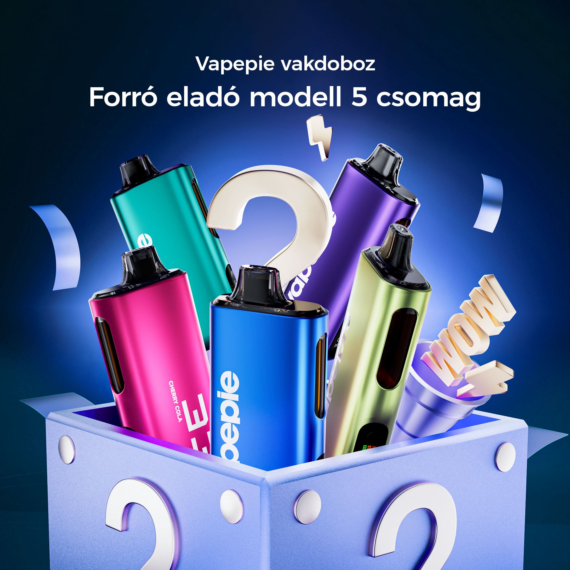 💎 5 db-os titokdoboz – VAPEPIE Max 40000 PUFFS meglepetéscsomag