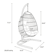 Egg Seat Hang Swing Chair With Stand