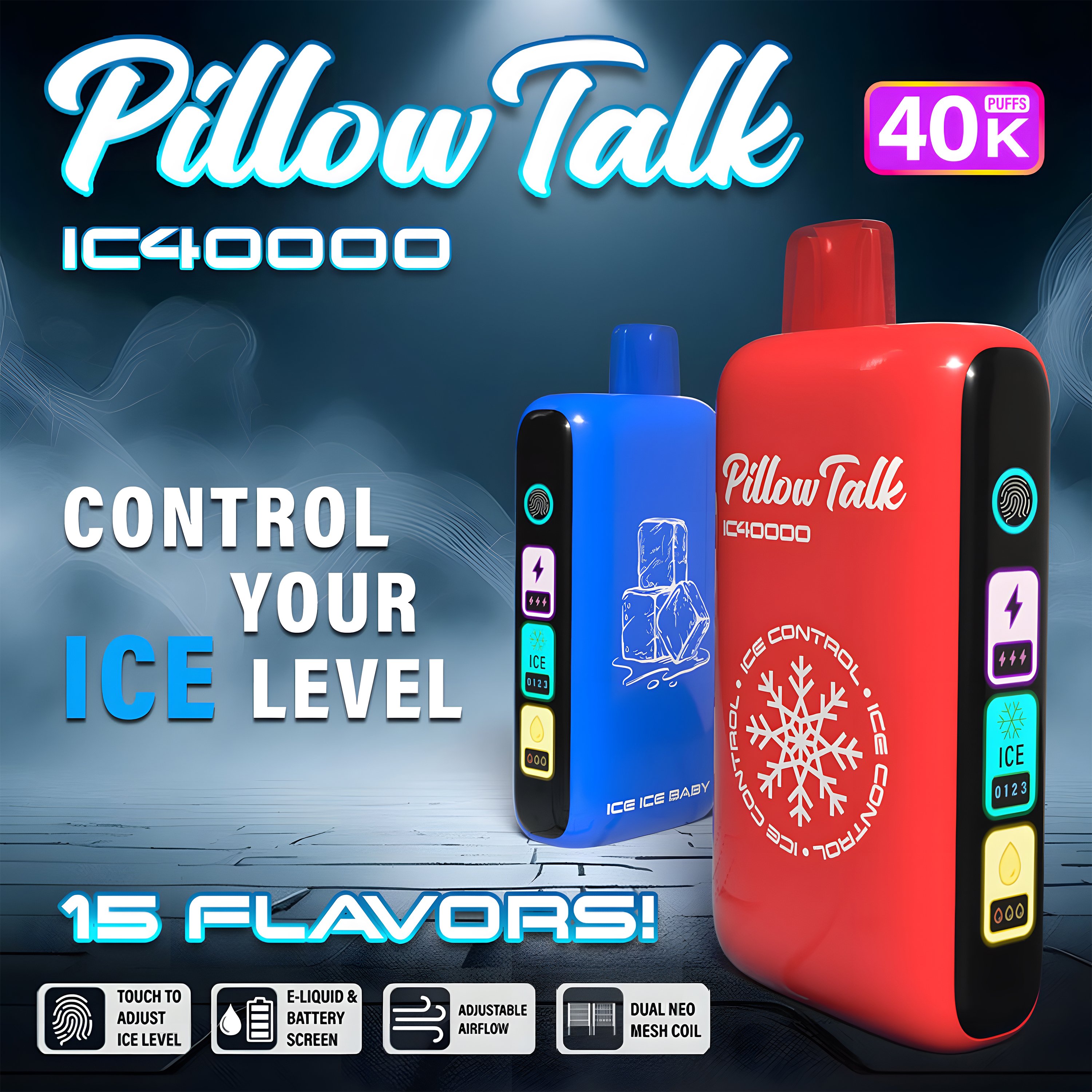 Pillow Talk ICE CONTROL 40000 PUFFS-Állítsd be a saját hűtési fokozatodat