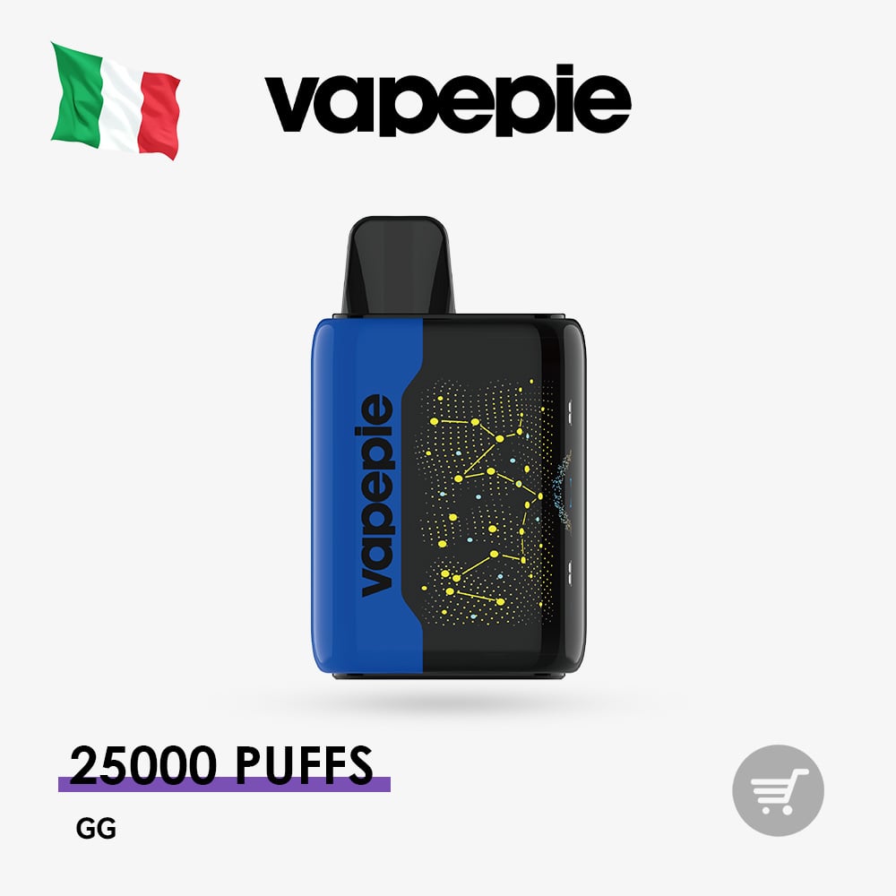 VAPEPIE 25000 PUFFS - Star Sky ívelt képernyő! extrém hosszú üzemidő, villámgyors töltés!