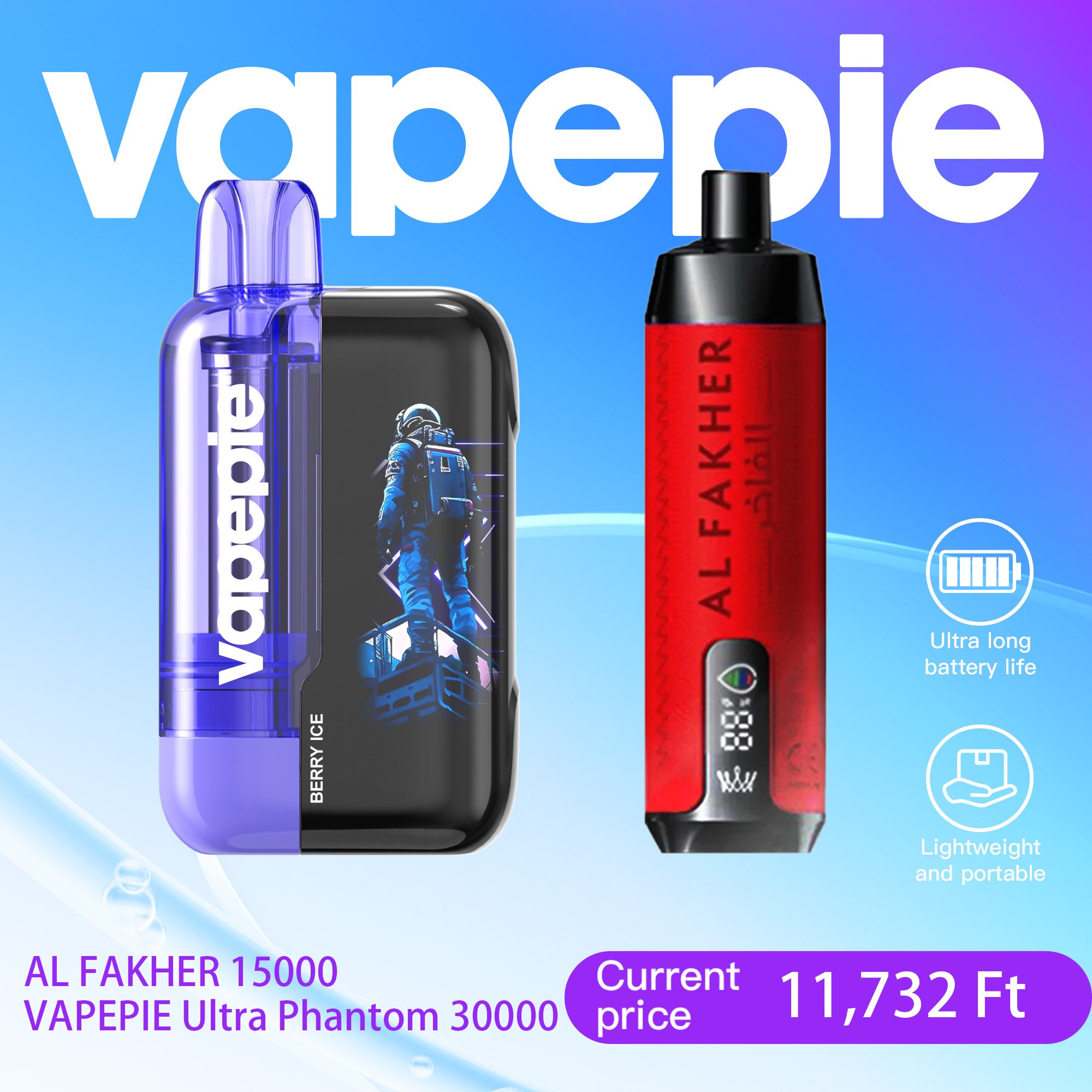 🔥DTL Prémium Vape Kombó: VAPEPIE 30000 + AL FAKHER 15000 – Limitált Széria