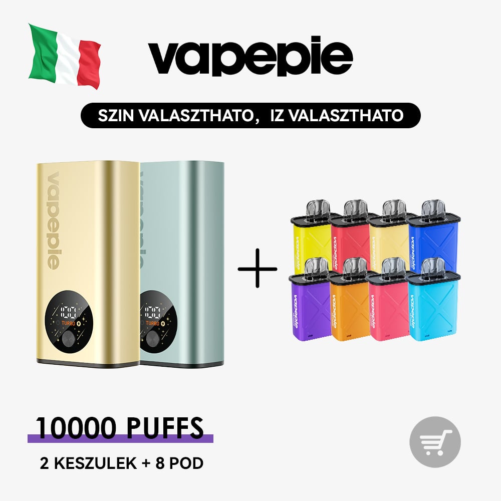 VAPEPIE FlexSwitch 10000 – Barati Csomag 2 Keszulek + 8 vagy 10 Pod