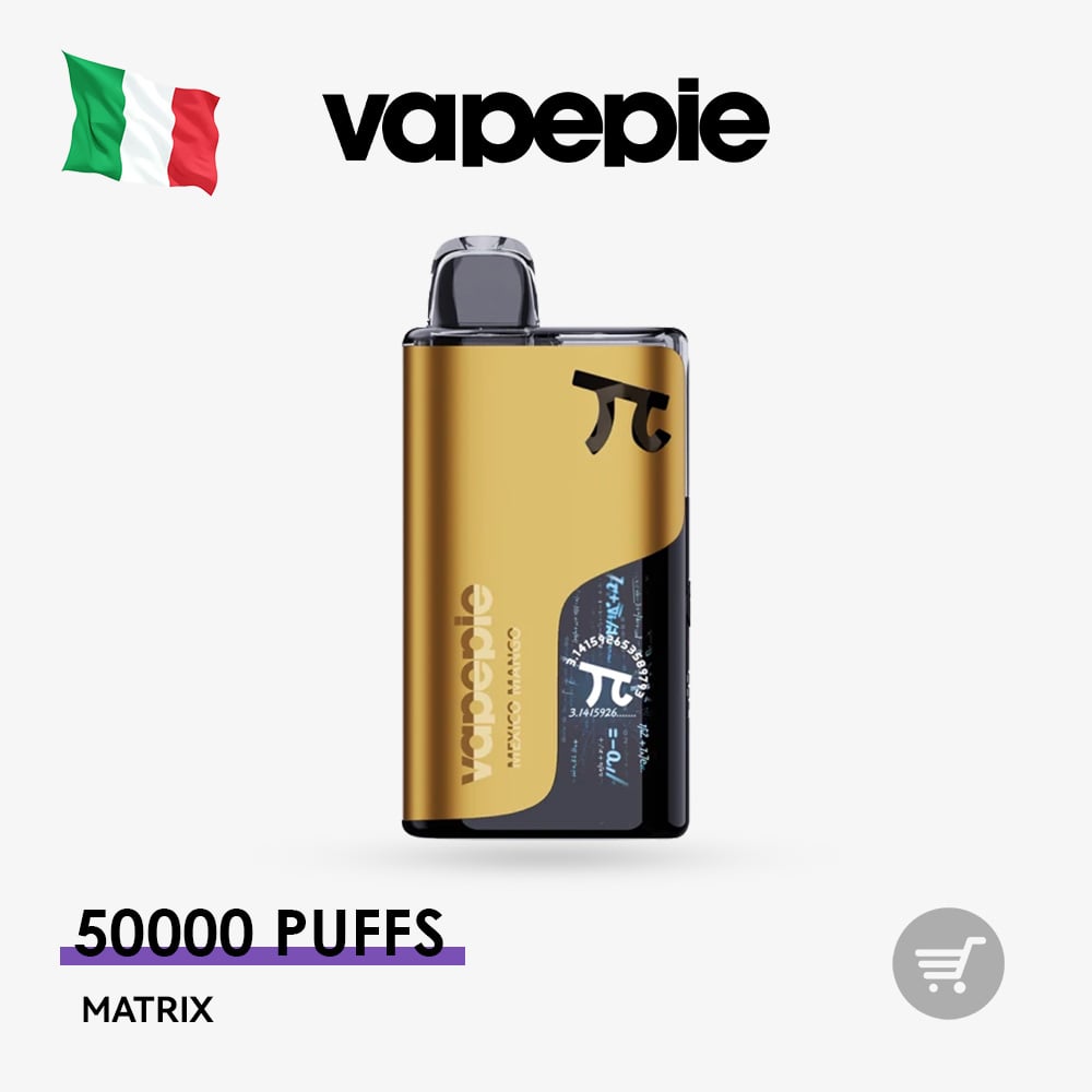 VAPEPIE Matrix 50000 PUFFS--Nagy Kapacitasu Premium Vape Erteljes Izvilaggal es Hosszu Uzemidovel